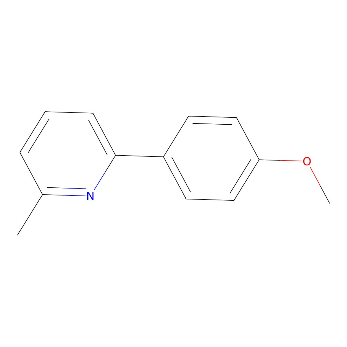 2-(4-Methoxyphenyl)-6-methylpyridine molecular structure, CAS 4385-63-1