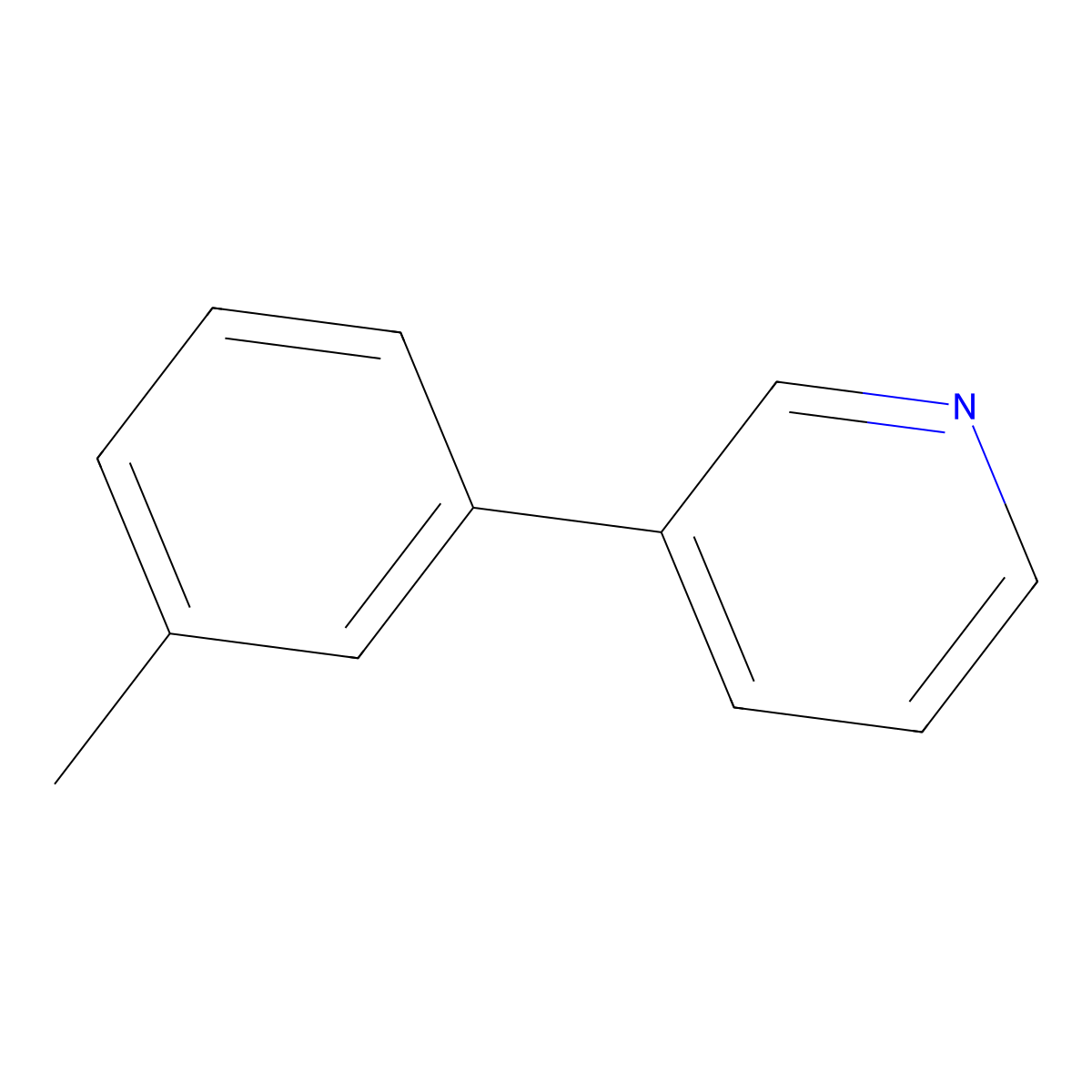 3-(3-Methylphenyl)pyridine molecular structure, CAS 4385-67-5