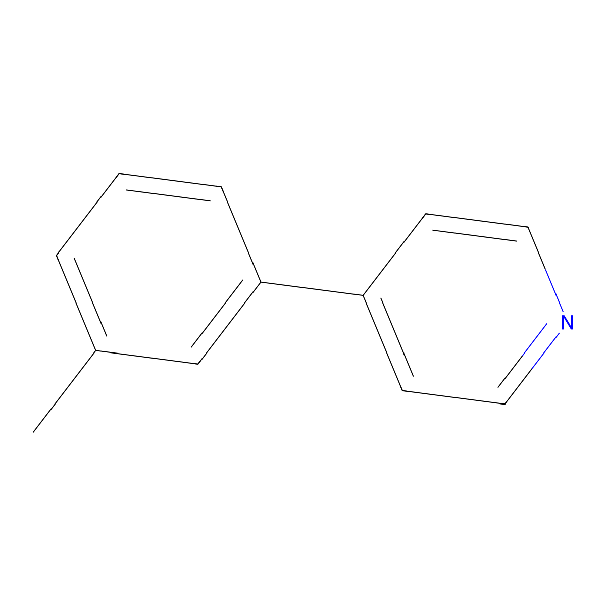4-(3-Methylphenyl)pyridine molecular structure, CAS 4385-68-6