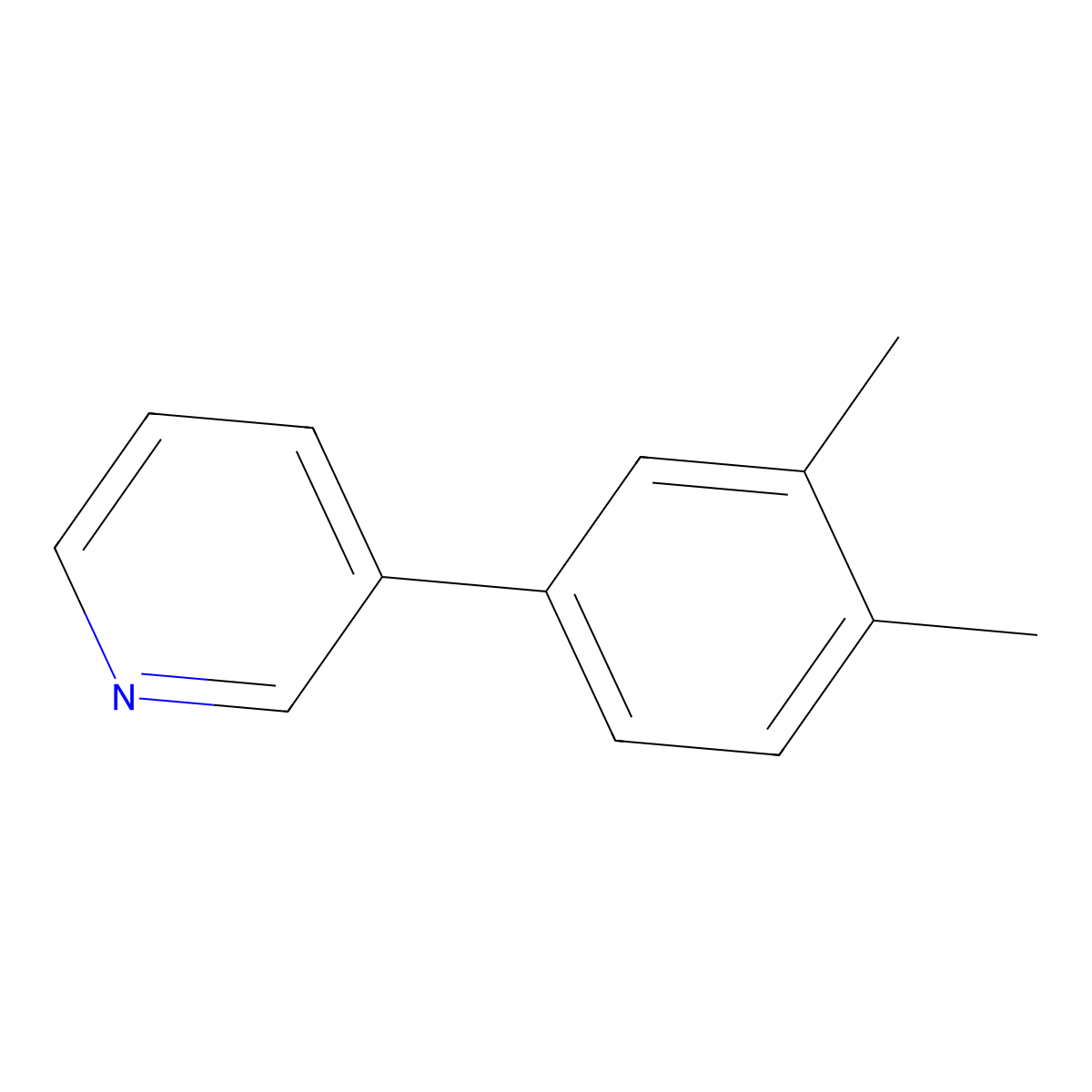 3-(3,4-Dimethylphenyl)pyridine molecular structure, CAS 4385-69-7
