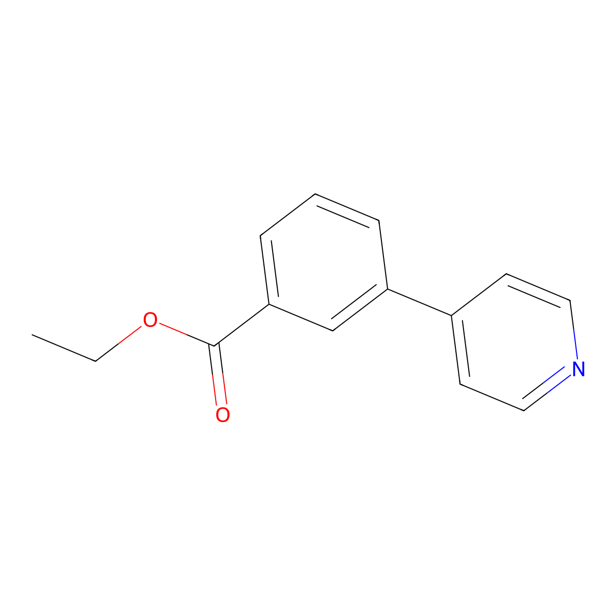 Ethyl 3-(pyridin-4-yl)benzoate molecular structure, CAS 4385-74-4