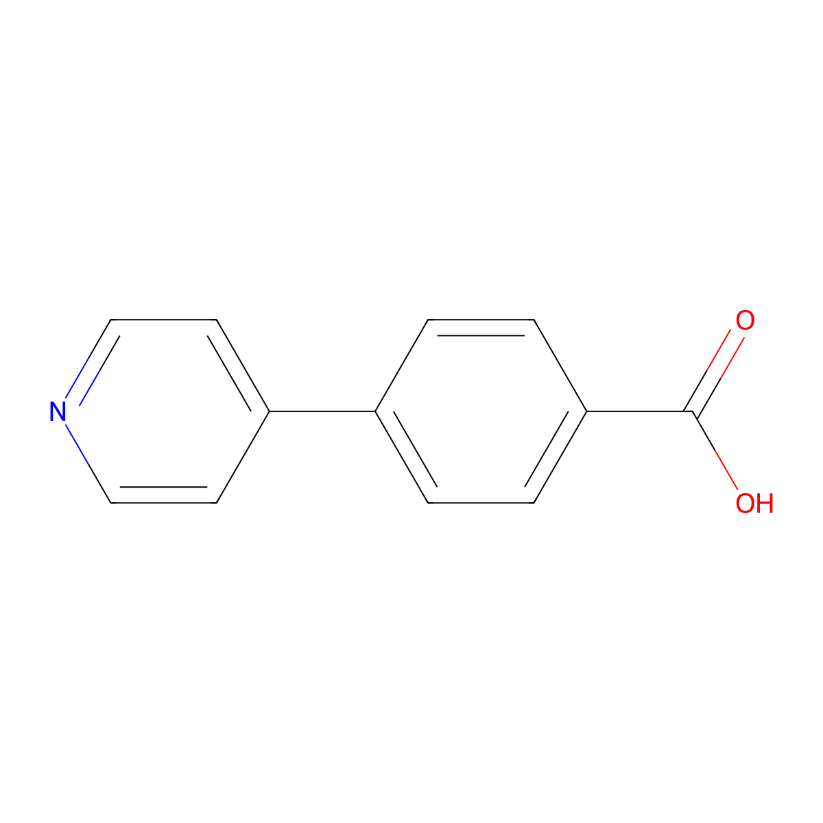 4-(Pyridin-4-yl)benzoic acid molecular structure, CAS 4385-76-6