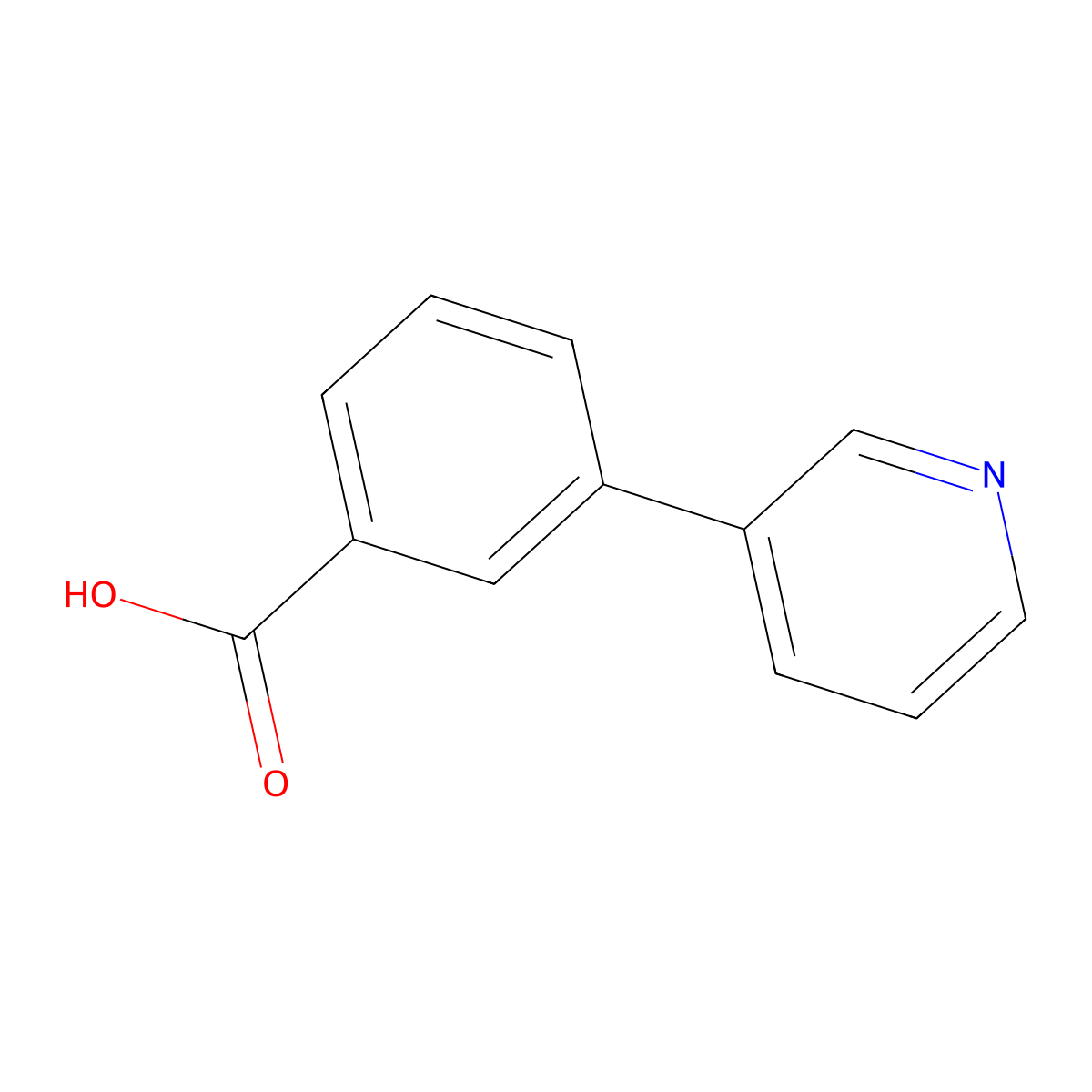 3-(Pyridin-3-yl)benzoic acid molecular structure, CAS 4385-77-7