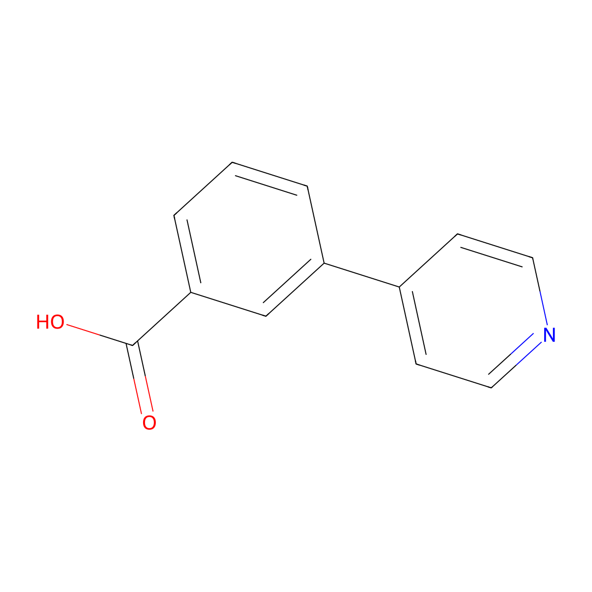 3-(Pyridin-4-yl)benzoic acid molecular structure, CAS 4385-78-8