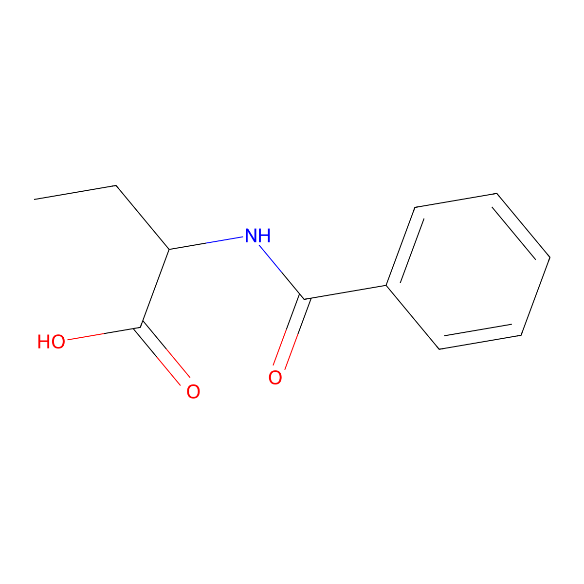 2-Benzamidobutanoic acid molecular structure, CAS 4385-97-1