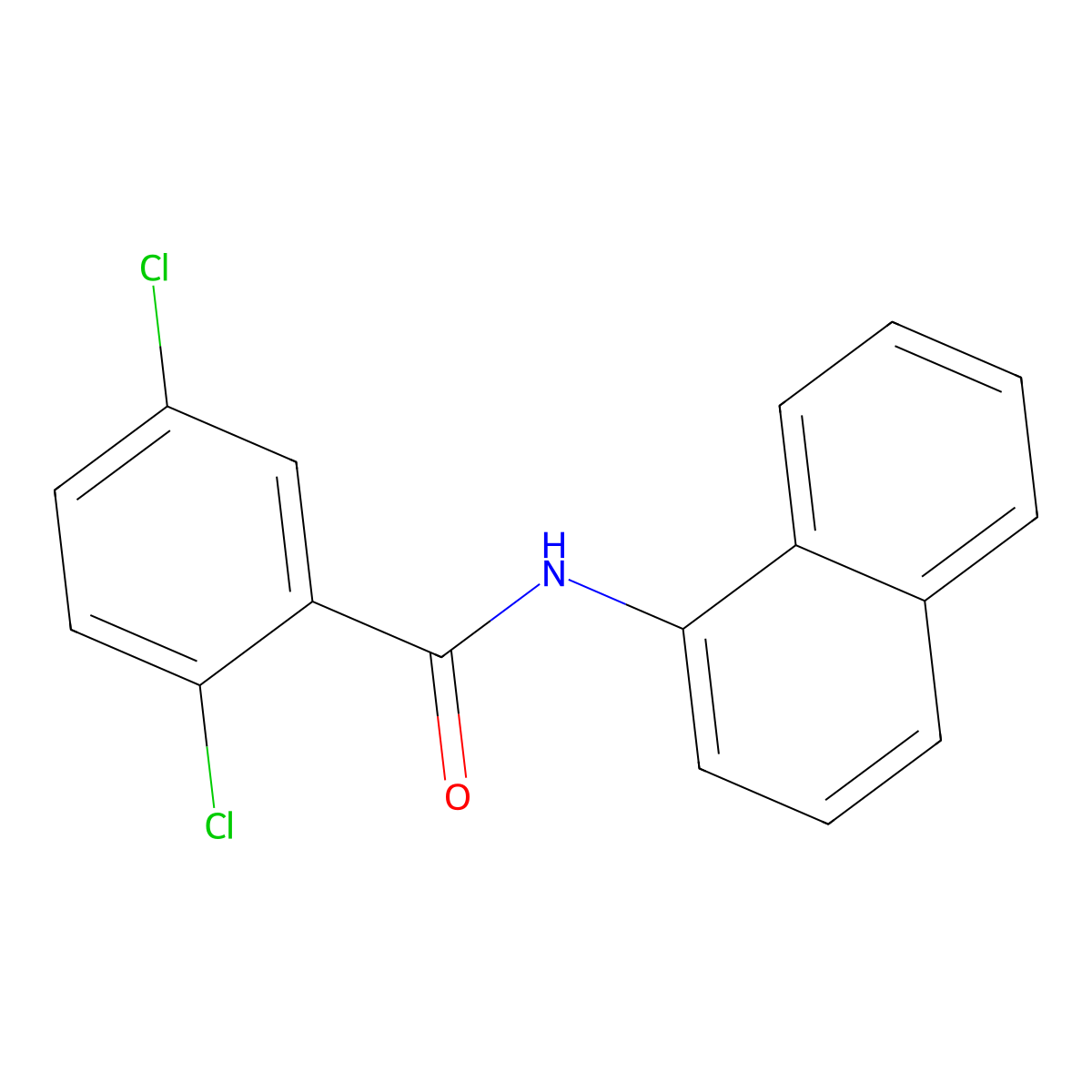 2,5-dichloro-N-(1-naphthyl)benzamide molecular structure, CAS 438528-76-8