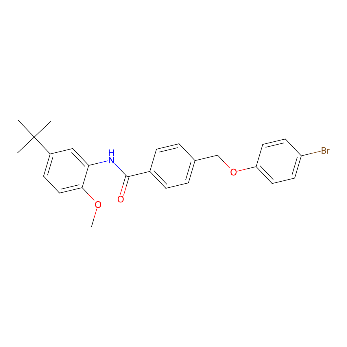 4-[(4-bromophenoxy)methyl]-N-(5-tert-butyl-2-methoxyphenyl)benzamide molecular structure, CAS 438528-88-2