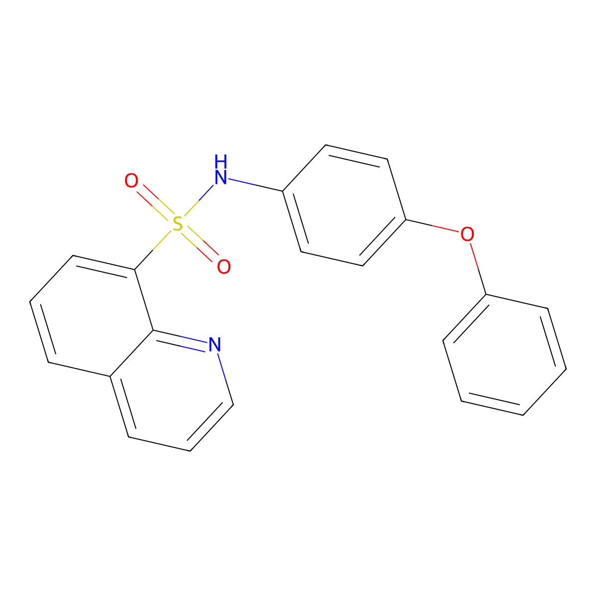 N-(4-phenoxyphenyl)quinoline-8-sulfonamide molecular structure, CAS 438529-26-1