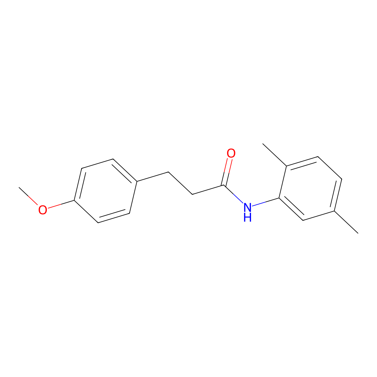 N-(2,5-dimethylphenyl)-3-(4-methoxyphenyl)propanamide molecular structure, CAS 438529-31-8