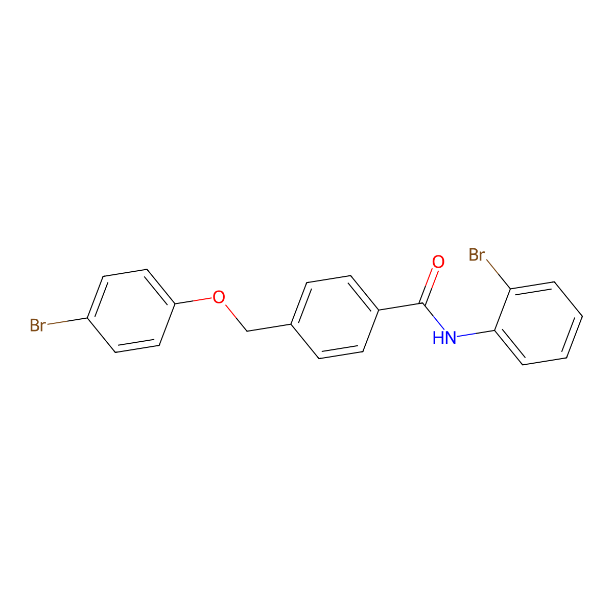 4-[(4-bromophenoxy)methyl]-N-(2-bromophenyl)benzamide molecular structure, CAS 438530-11-1