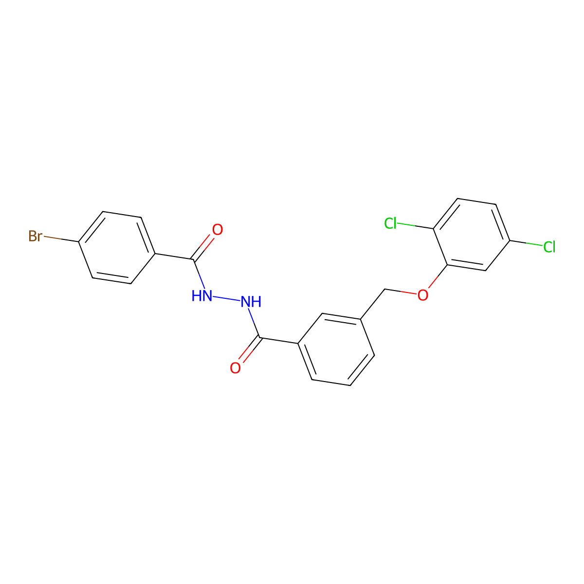 N'-(4-bromobenzoyl)-3-[(2,5-dichlorophenoxy)methyl]benzohydrazide molecular structure, CAS 438530-16-6