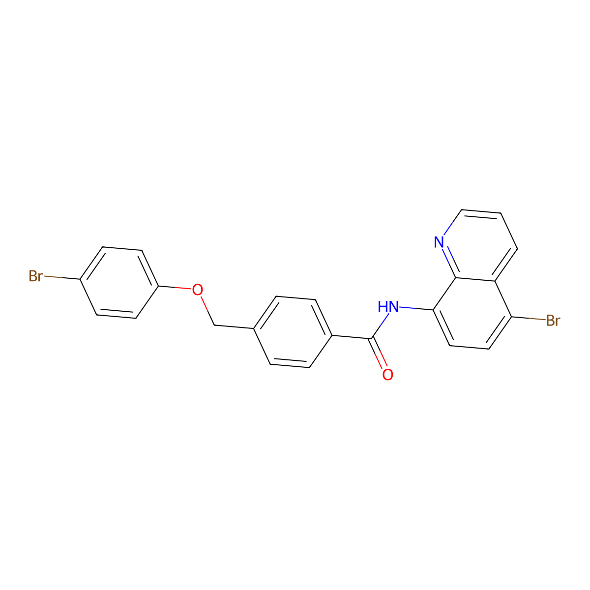 4-[(4-bromophenoxy)methyl]-N-(5-bromoquinolin-8-yl)benzamide molecular structure, CAS 438530-66-6