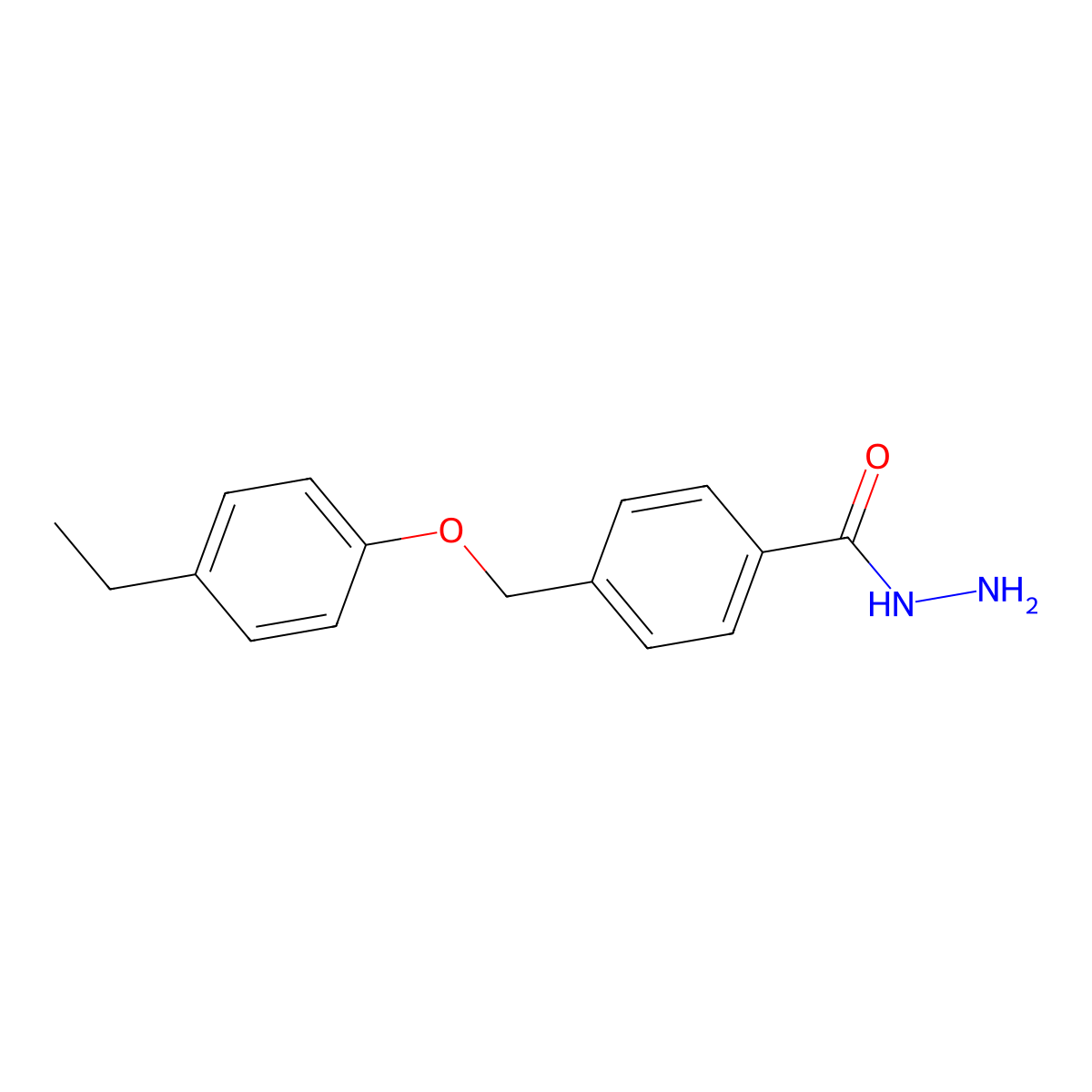 4-[(4-Ethylphenoxy)methyl]benzohydrazide molecular structure, CAS 438530-69-9