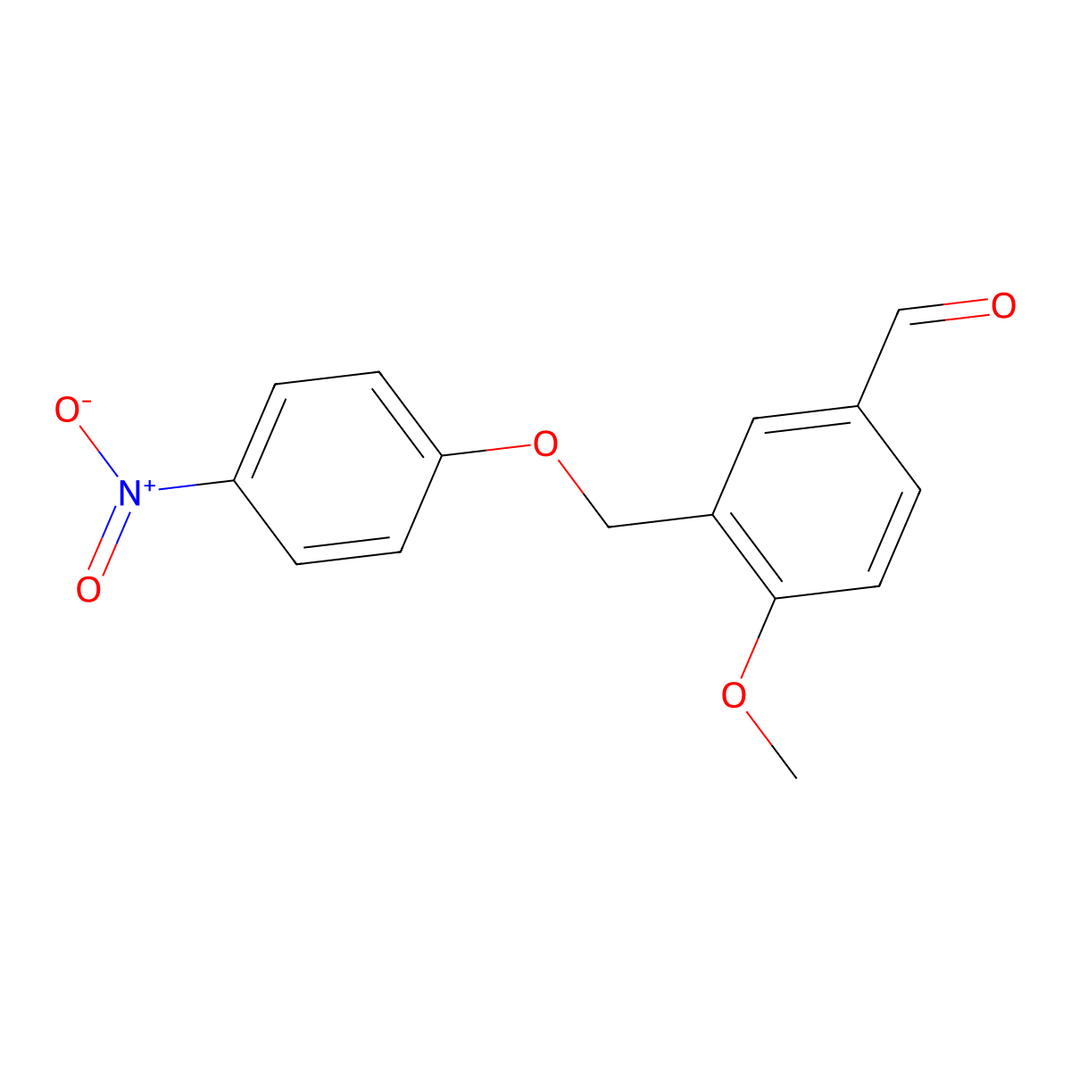 4-Methoxy-3-[(4-nitrophenoxy)methyl]benzaldehyde molecular structure, CAS 438530-72-4