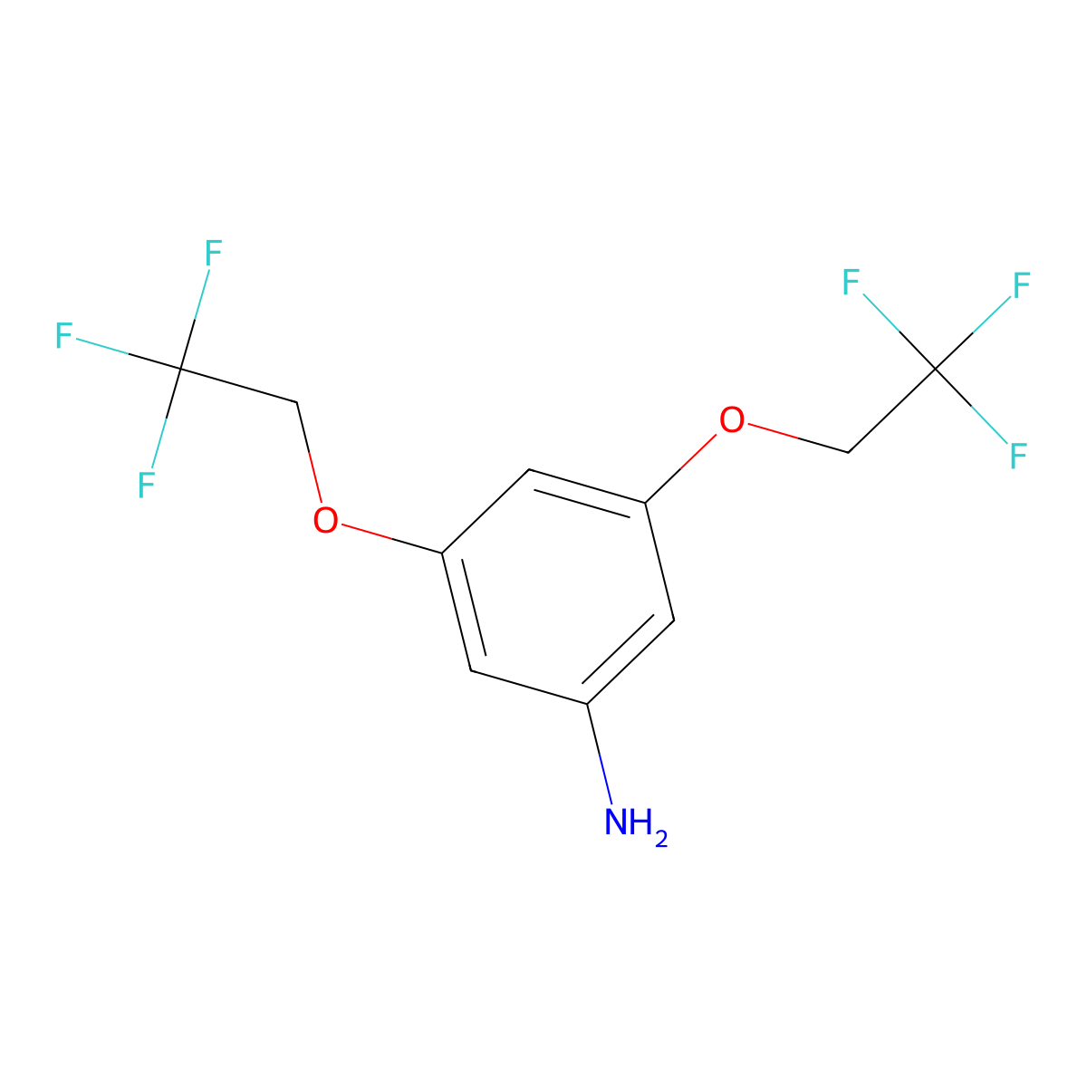 3,5-Bis(2,2,2-trifluoroethoxy)aniline molecular structure, CAS 438530-76-8