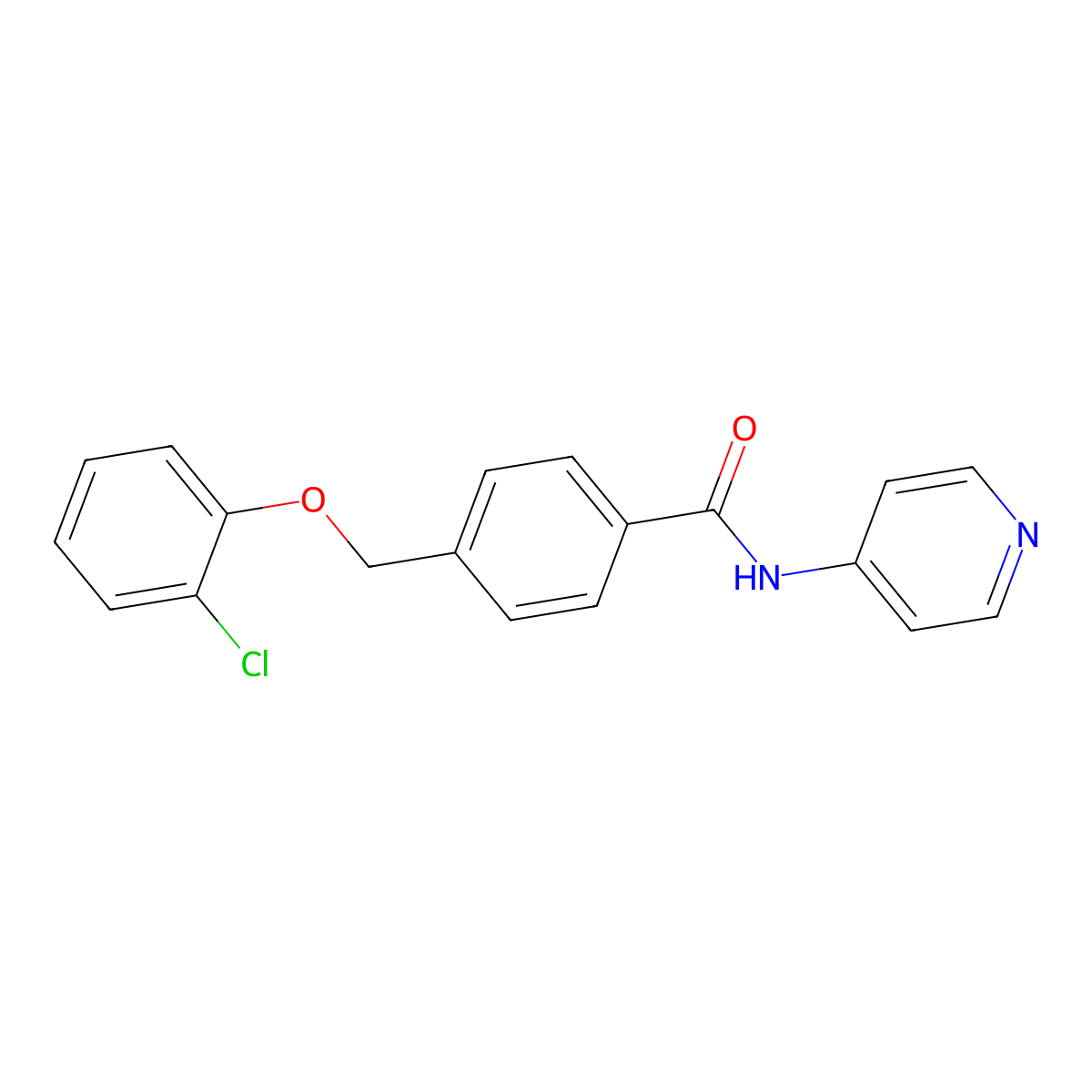 4-[(2-chlorophenoxy)methyl]-N-(pyridin-4-yl)benzamide molecular structure, CAS 438530-79-1