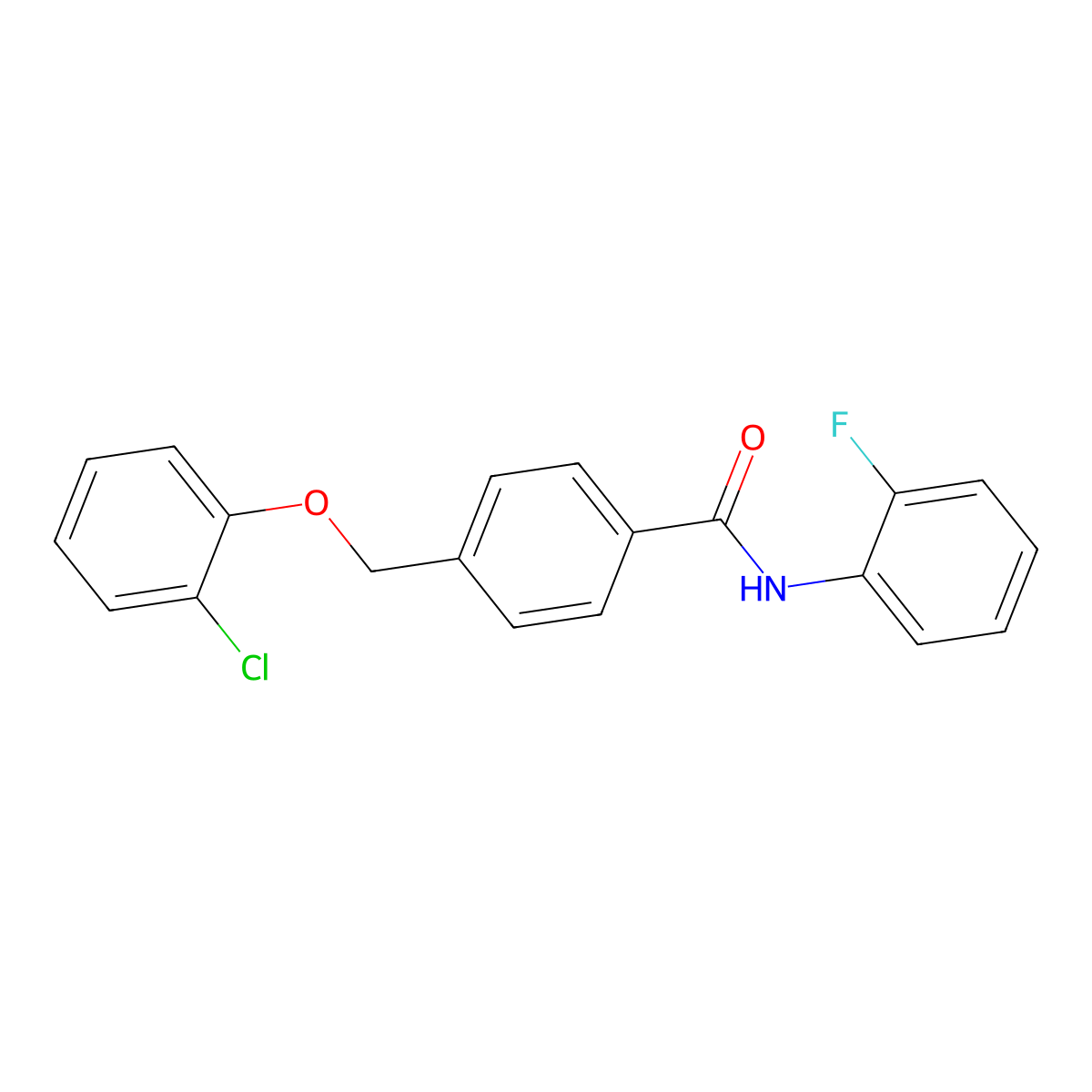 4-[(2-chlorophenoxy)methyl]-N-(2-fluorophenyl)benzamide molecular structure, CAS 438530-88-2
