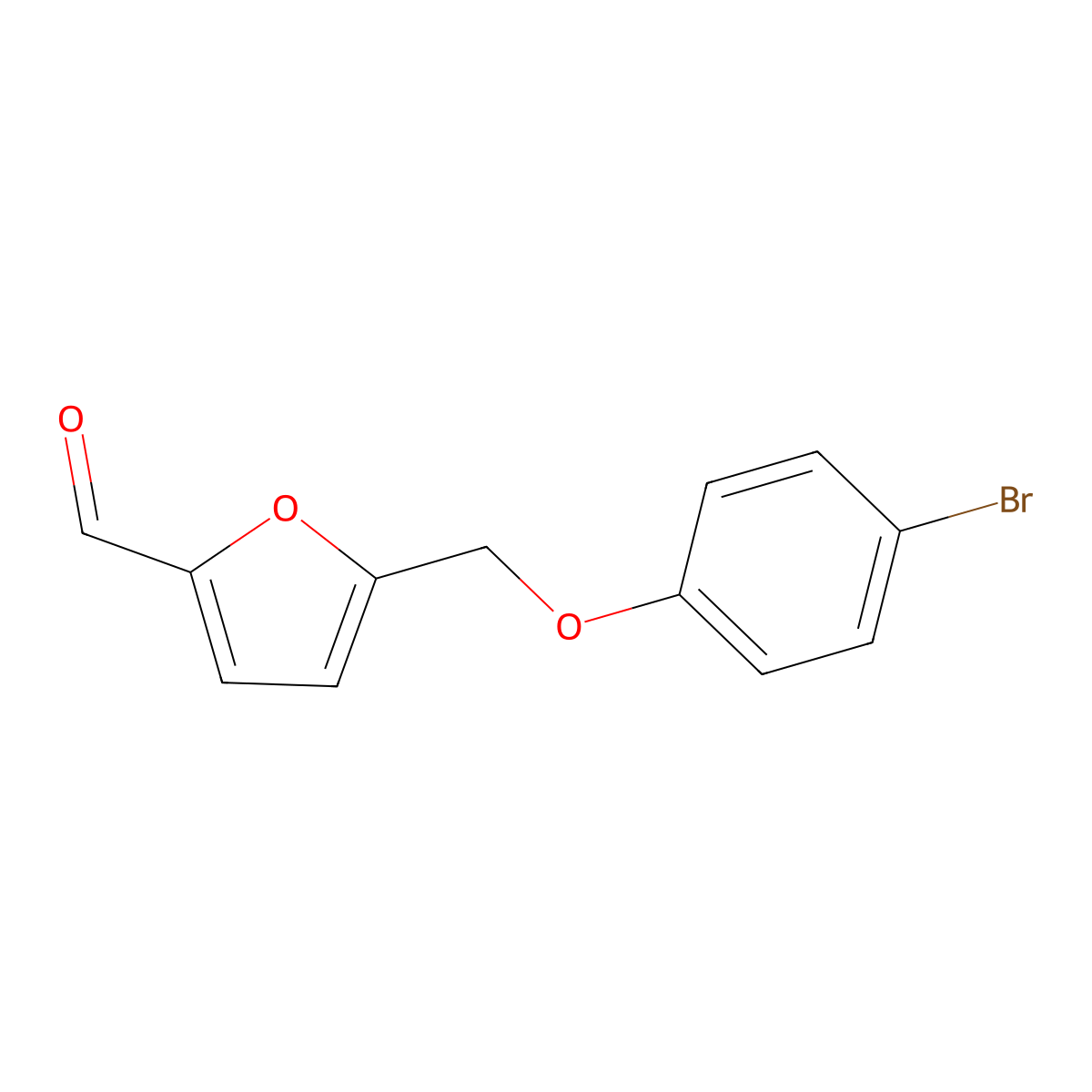 5-(4-Bromophenoxymethyl)furan-2-carbaldehyde molecular structure, CAS 438530-89-3