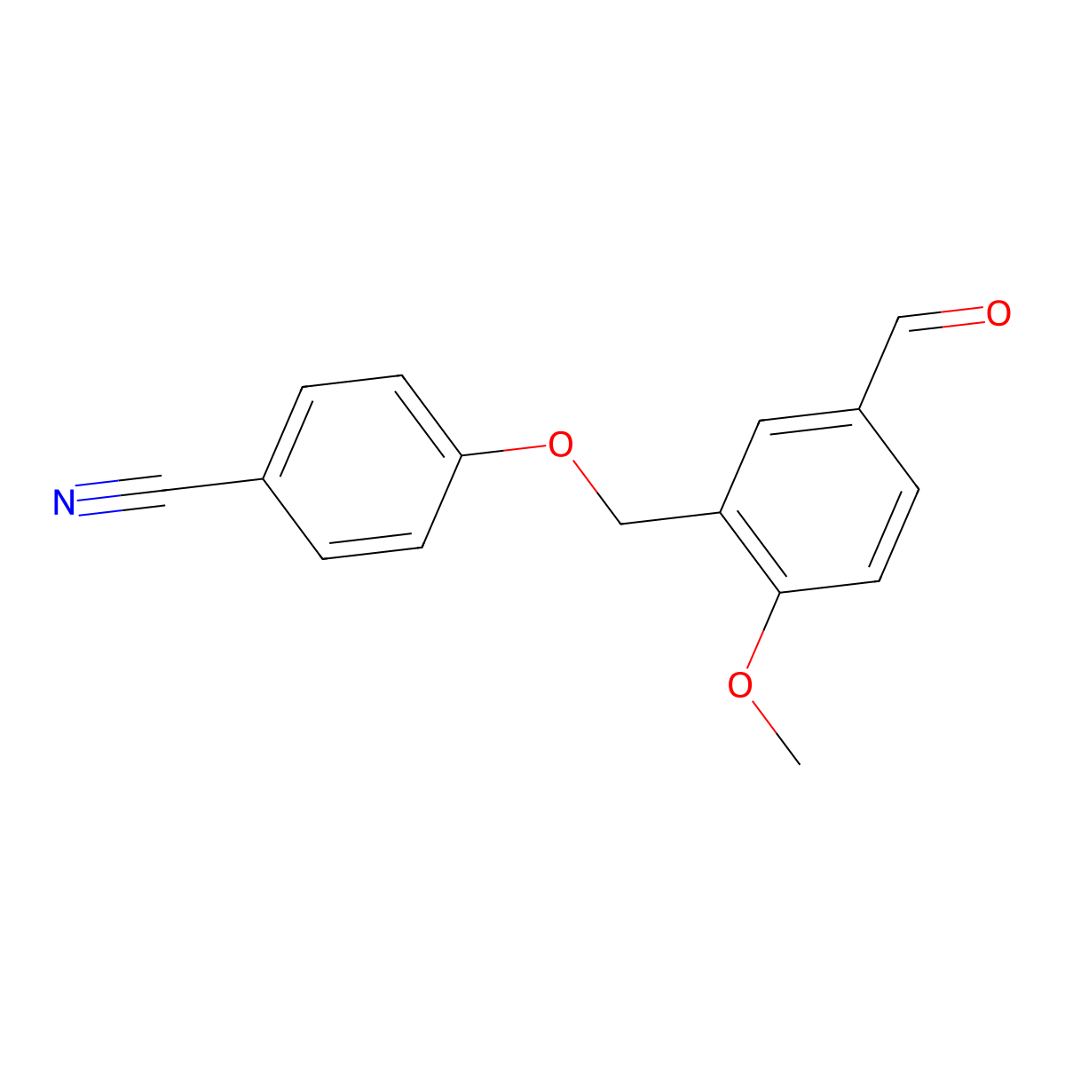 4-[(5-Formyl-2-methoxybenzyl)oxy]benzonitrile molecular structure, CAS 438530-94-0