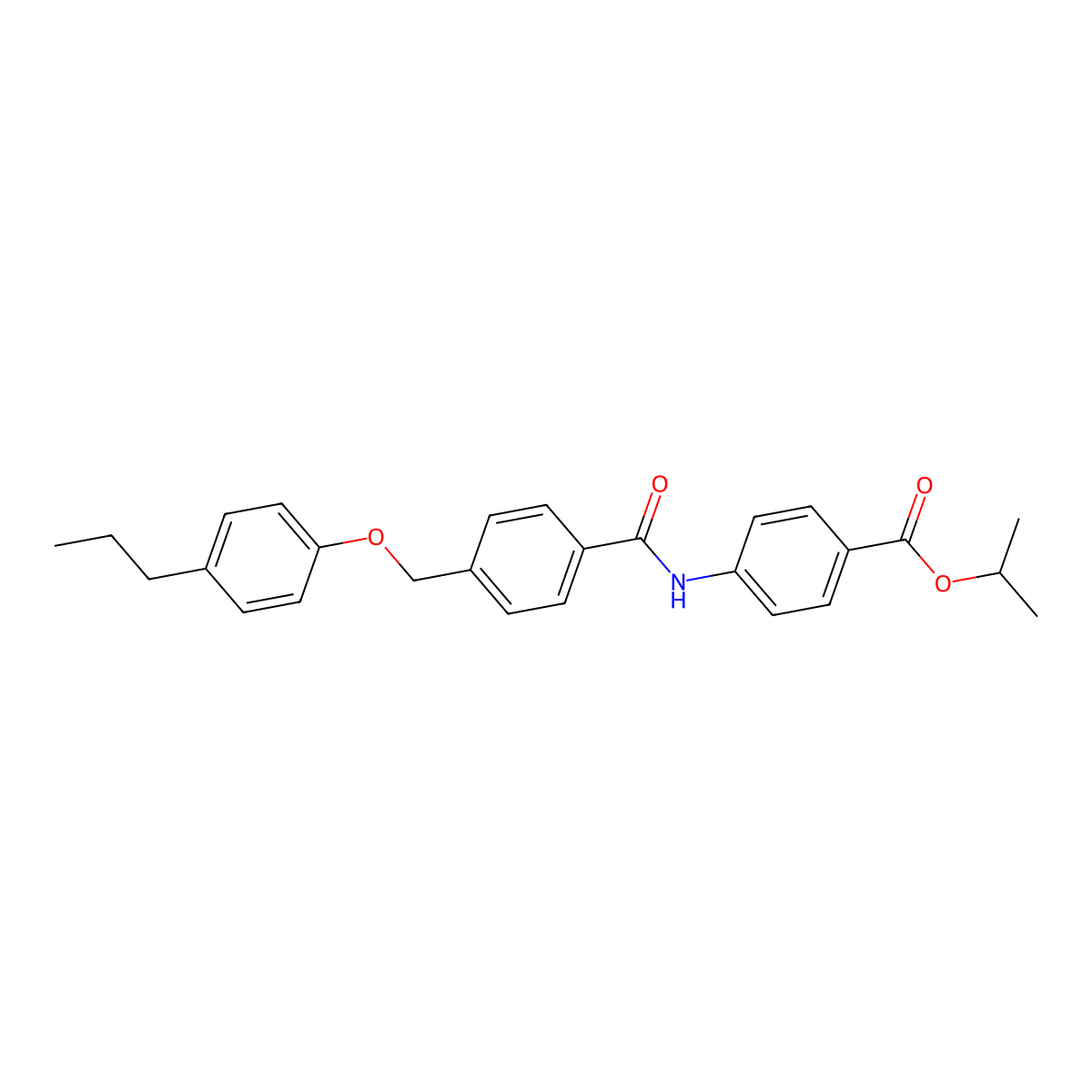 Isopropyl 4-({4-[(4-propylphenoxy)methyl]benzoyl}amino)benzoate molecular structure, CAS 438530-99-5