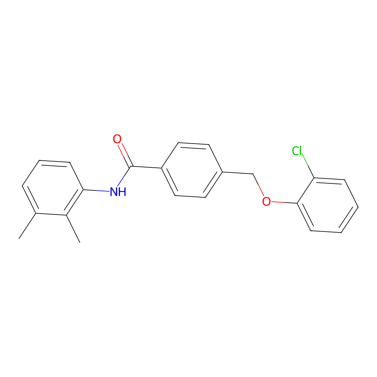 4-[(2-chlorophenoxy)methyl]-N-(2,3-dimethylphenyl)benzamide molecular structure, CAS 438531-21-6