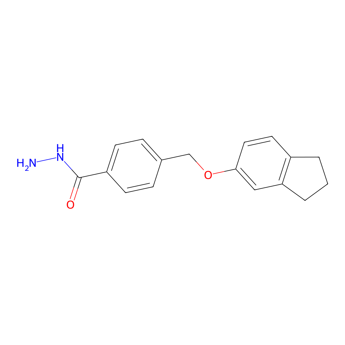 4-[[(2,3-Dihydro-1H-inden-5-yl)oxy]methyl]benzoic acid hydrazide molecular structure, CAS 438531-30-7