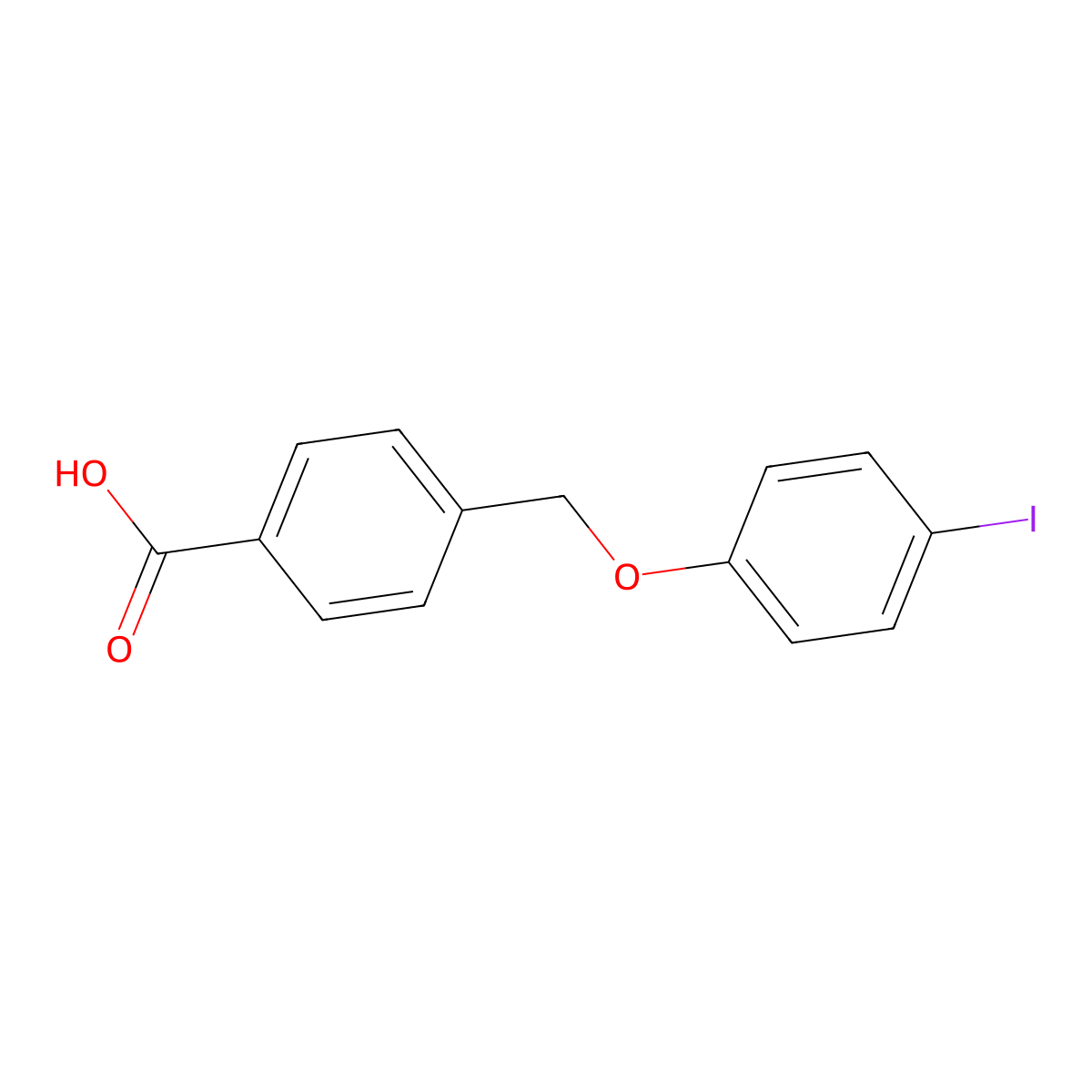 4-[(4-Iodophenoxy)methyl]benzoic acid molecular structure, CAS 438531-38-5