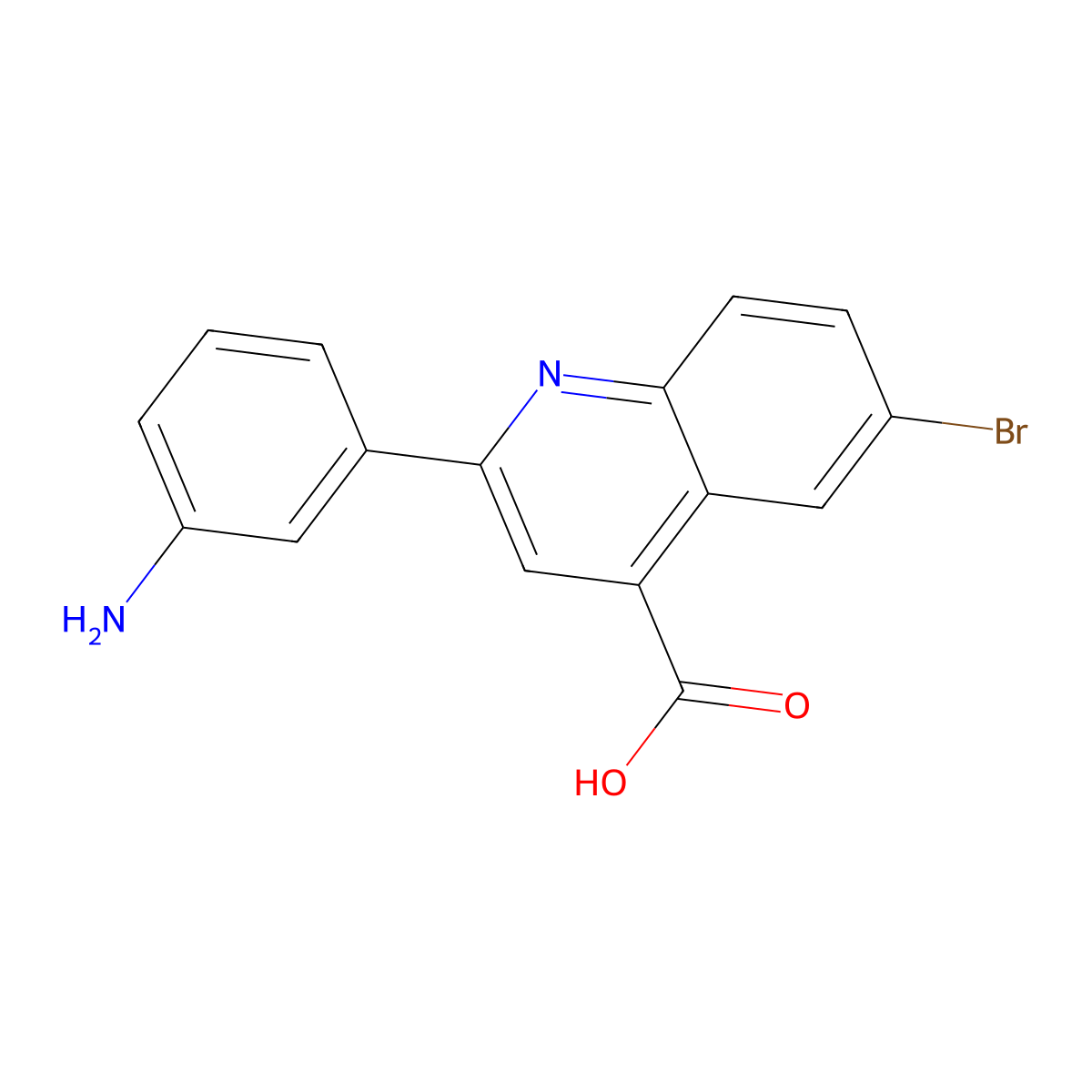 2-(3-Aminophenyl)-6-bromoquinoline-4-carboxylic acid molecular structure, CAS 438531-42-1