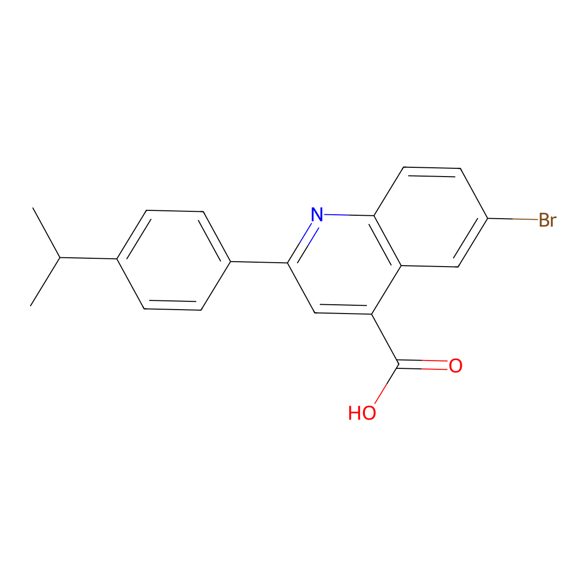 6-Bromo-2-(4-isopropylphenyl)quinoline-4-carboxylic acid molecular structure, CAS 438531-43-2