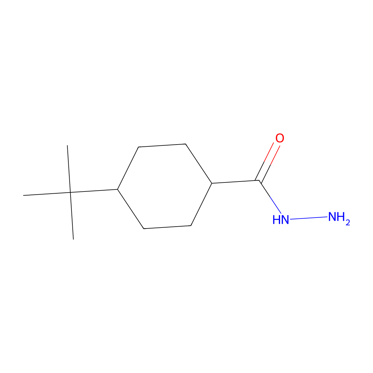 4-Tert-butylcyclohexanecarbohydrazide molecular structure, CAS 438531-50-1