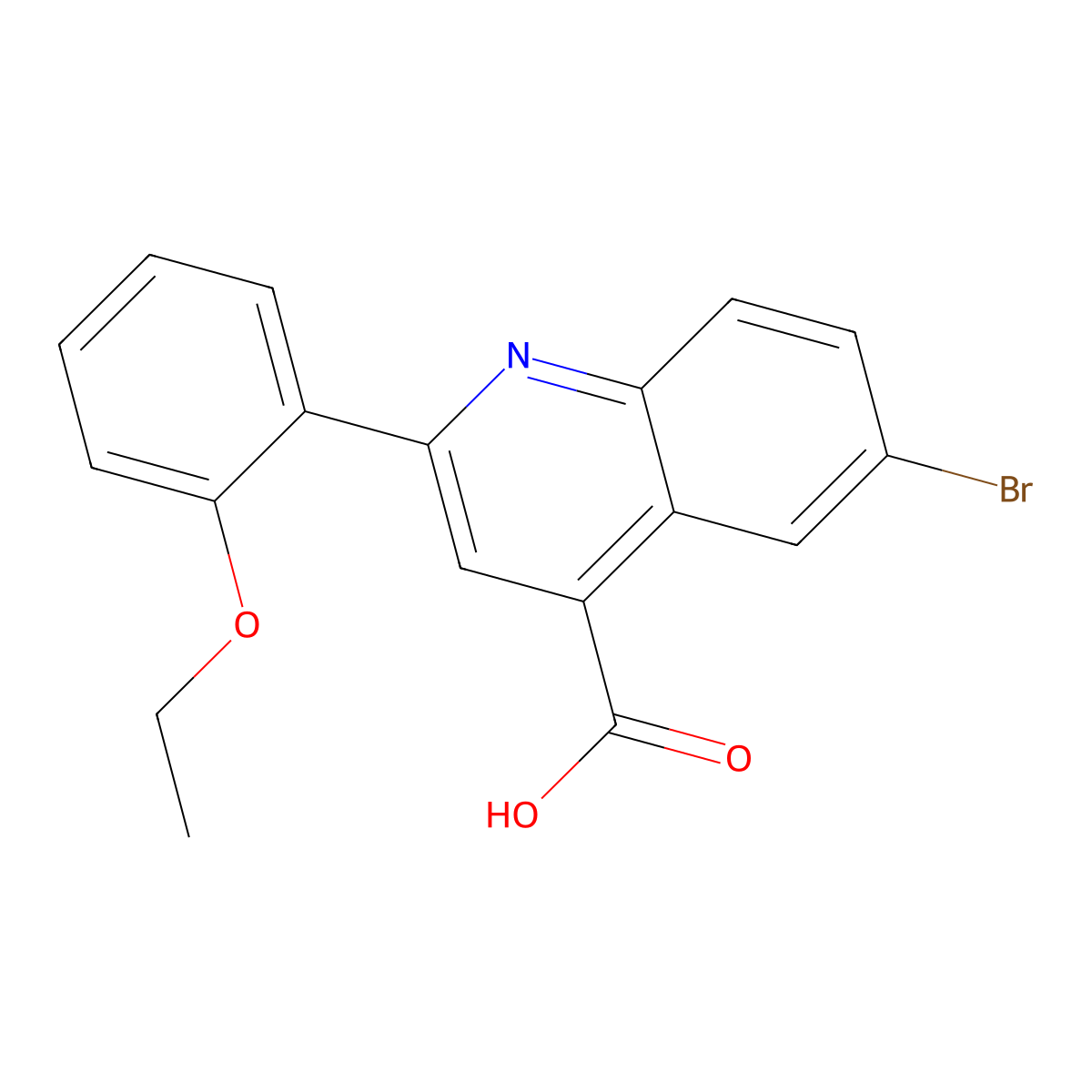 6-Bromo-2-(2-ethoxyphenyl)quinoline-4-carboxylic acid molecular structure, CAS 438531-52-3