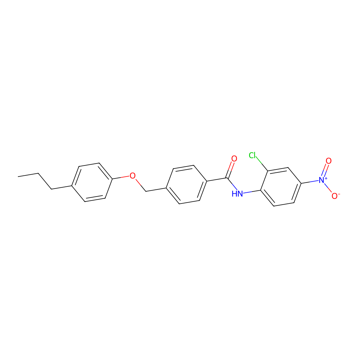 N-(2-chloro-4-nitrophenyl)-4-[(4-propylphenoxy)methyl]benzamide molecular structure, CAS 438531-60-3