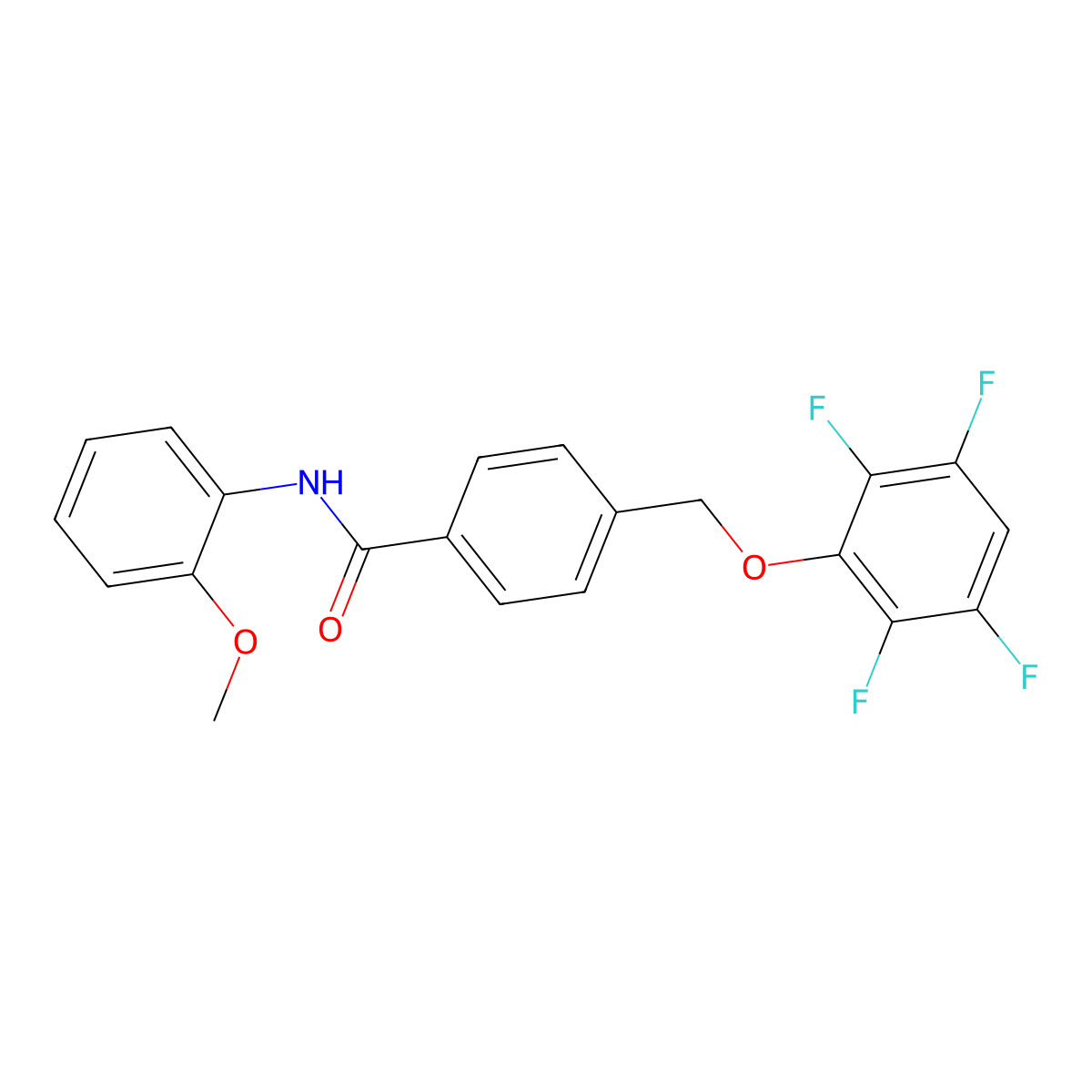 N-(2-methoxyphenyl)-4-[(2,3,5,6-tetrafluorophenoxy)methyl]benzamide molecular structure, CAS 438531-66-9