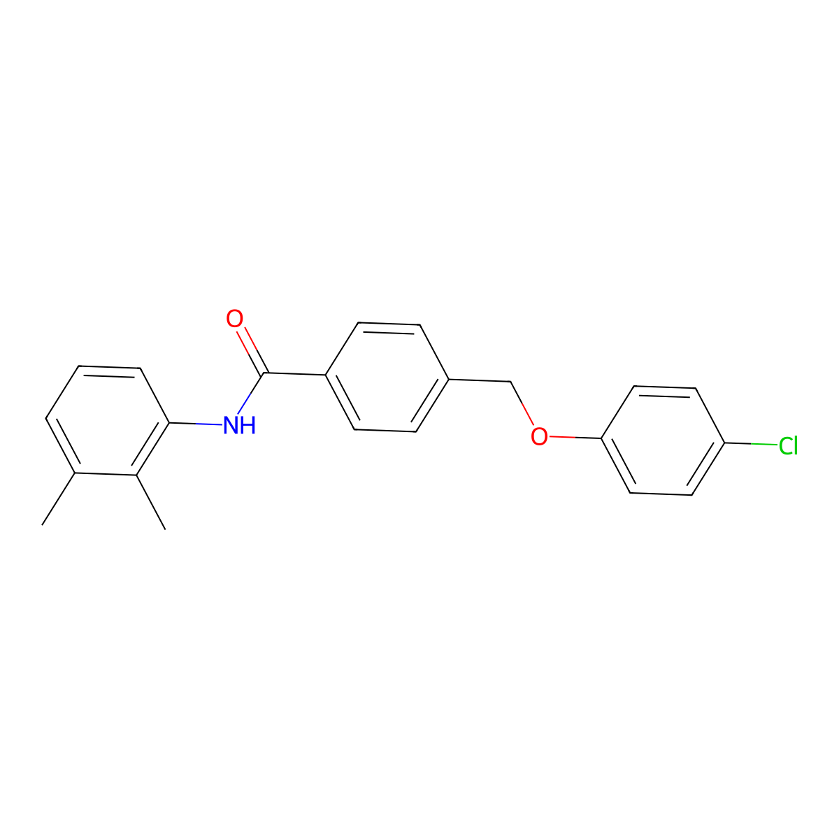 4-[(4-chlorophenoxy)methyl]-N-(2,3-dimethylphenyl)benzamide molecular structure, CAS 438531-68-1