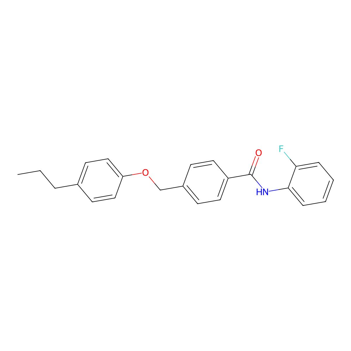 N-(2-fluorophenyl)-4-[(4-propylphenoxy)methyl]benzamide molecular structure, CAS 438531-77-2