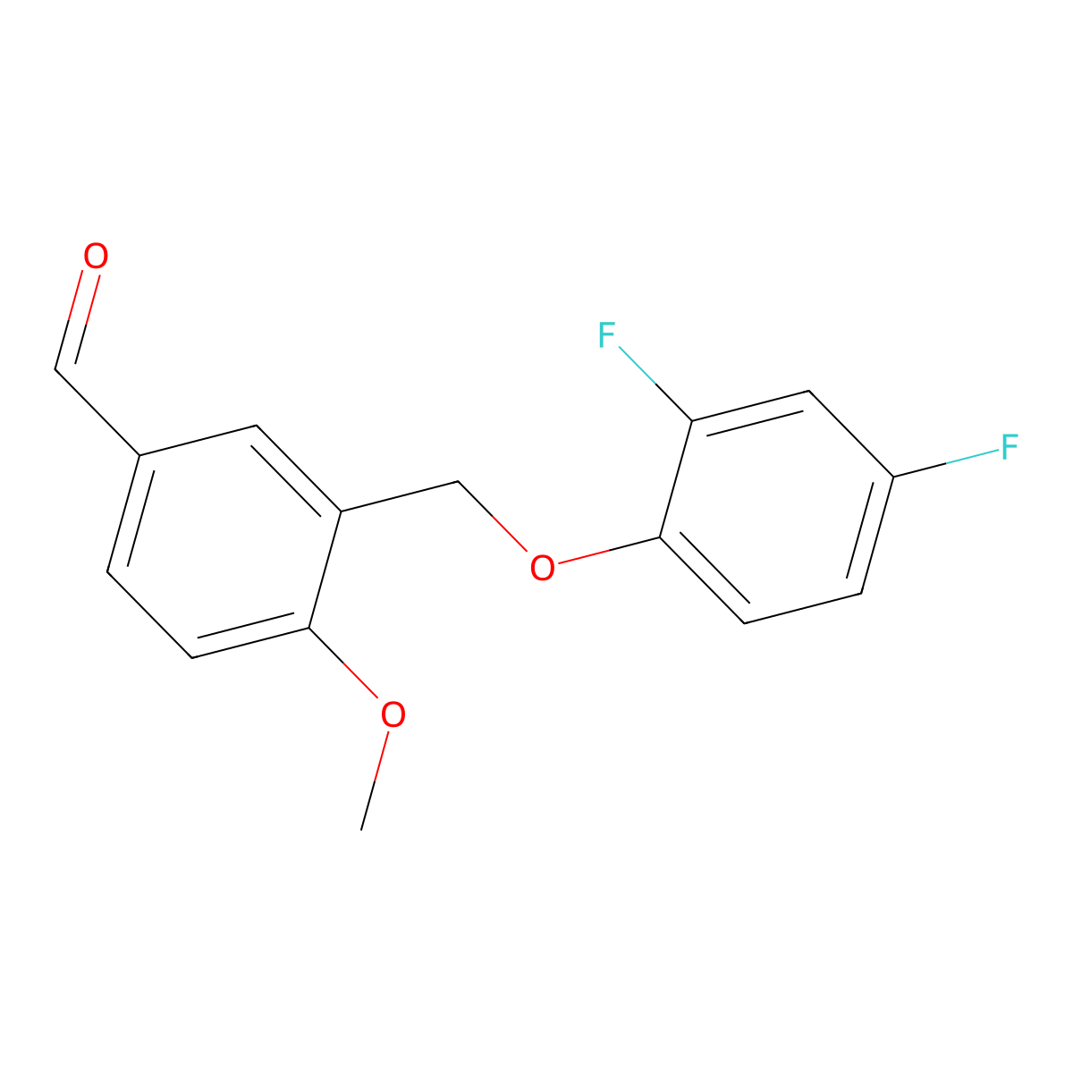 3-[(2,4-Difluorophenoxy)methyl]-4-methoxybenzaldehyde molecular structure, CAS 438532-37-7
