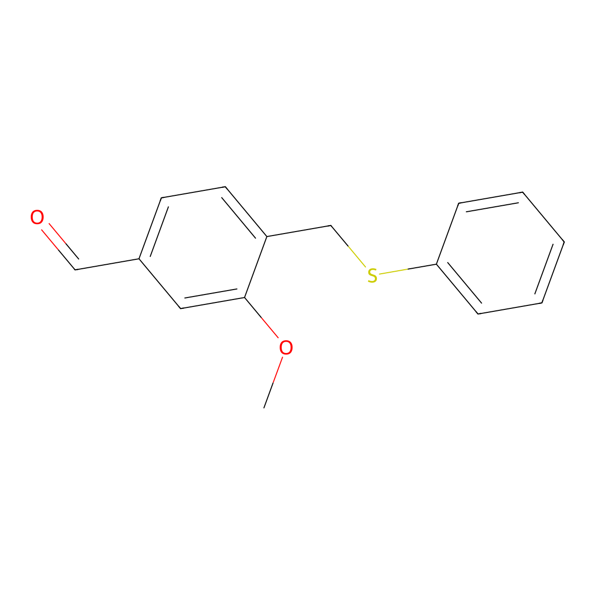 3-Methoxy-4-[(phenylsulfanyl)methyl]benzaldehyde molecular structure, CAS 438532-51-5