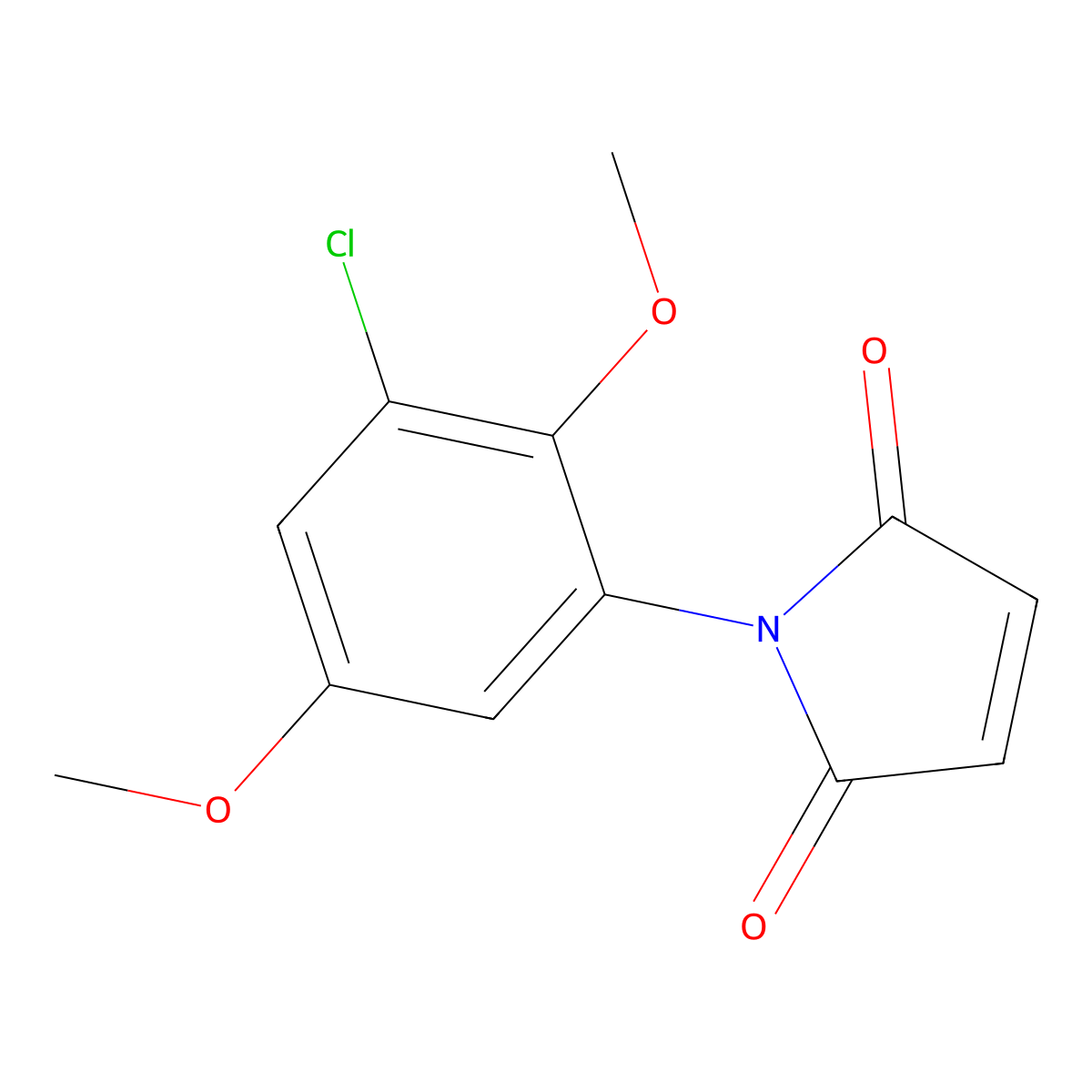 1-(3-Chloro-2,5-dimethoxyphenyl)-1H-pyrrole-2,5-dione molecular structure, CAS 438532-74-2