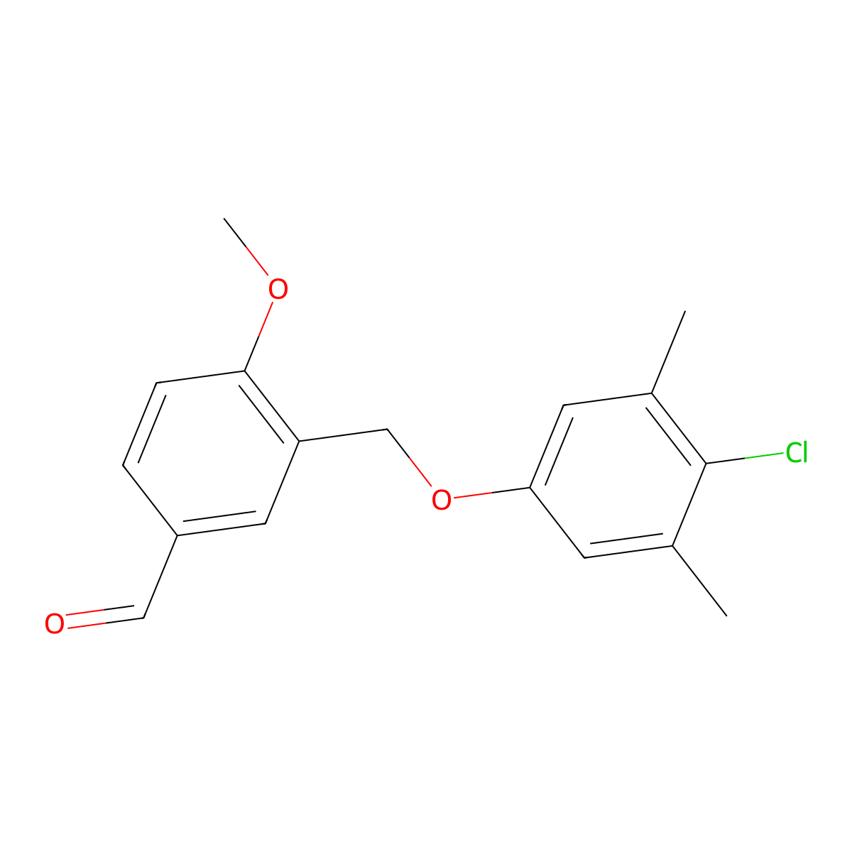 3-[(4-Chloro-3,5-dimethylphenoxy)methyl]-4-methoxybenzaldehyde molecular structure, CAS 438532-81-1