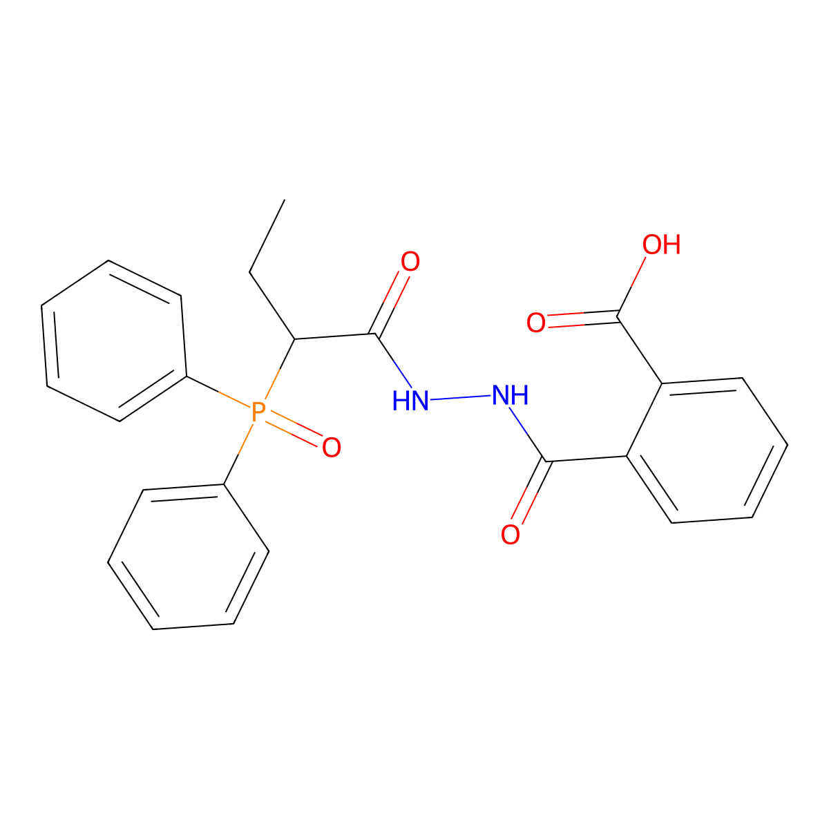 2-({2-[2-(Diphenylphosphoryl)butanoyl]hydrazino}carbonyl)benzoic acid molecular structure, CAS 438533-00-7
