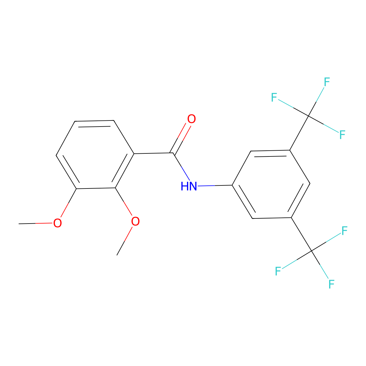 N-[3,5-bis(trifluoromethyl)phenyl]-2,3-dimethoxybenzamide molecular structure, CAS 438533-02-9