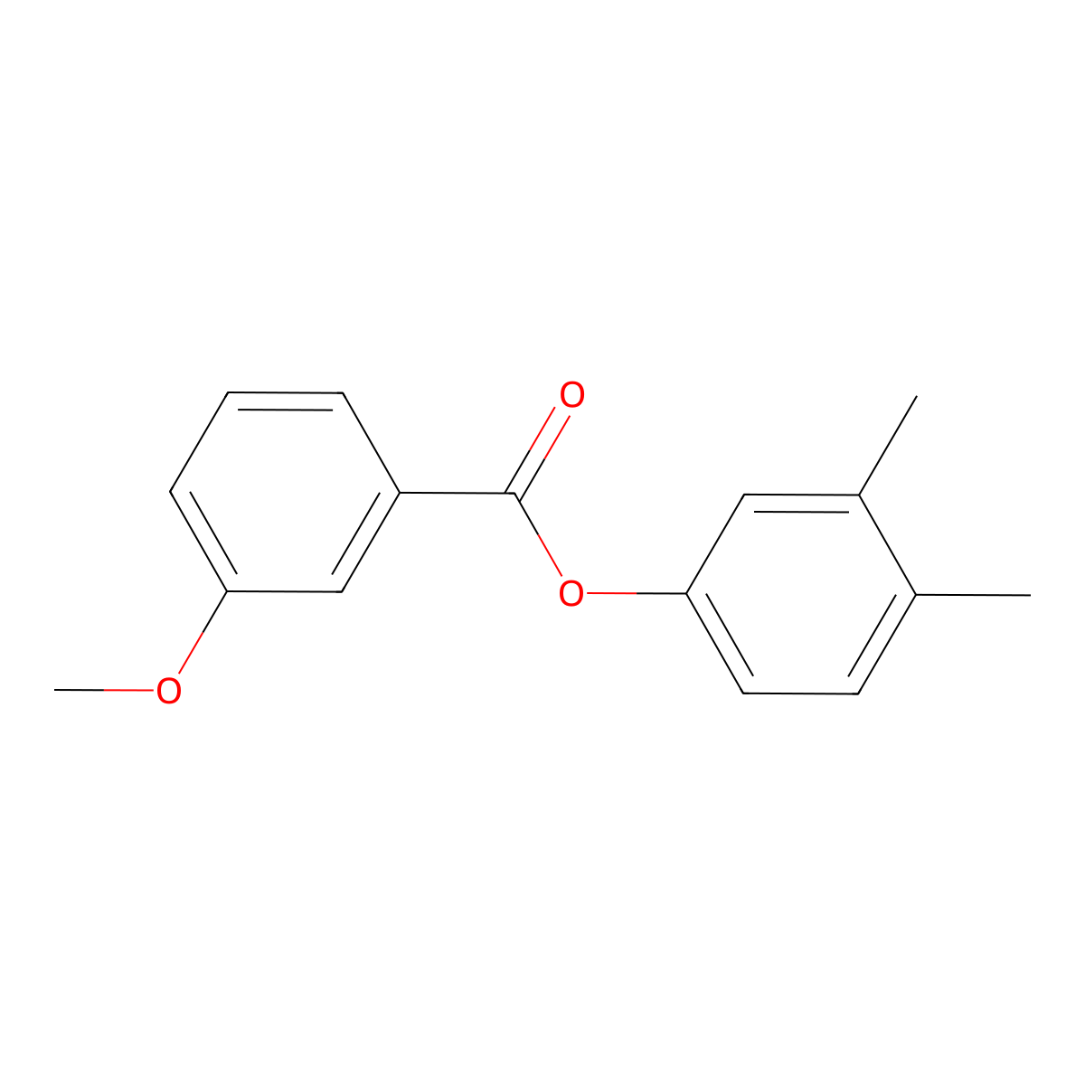 3,4-Dimethylphenyl 3-methoxybenzoate molecular structure, CAS 438539-99-2