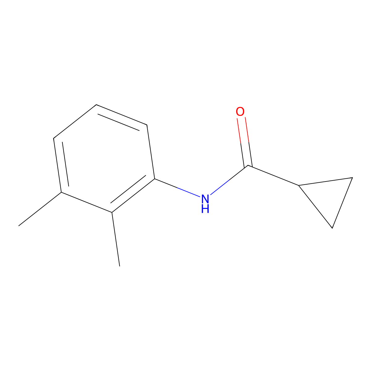 N-(2,3-dimethylphenyl)cyclopropanecarboxamide molecular structure, CAS 438541-99-2