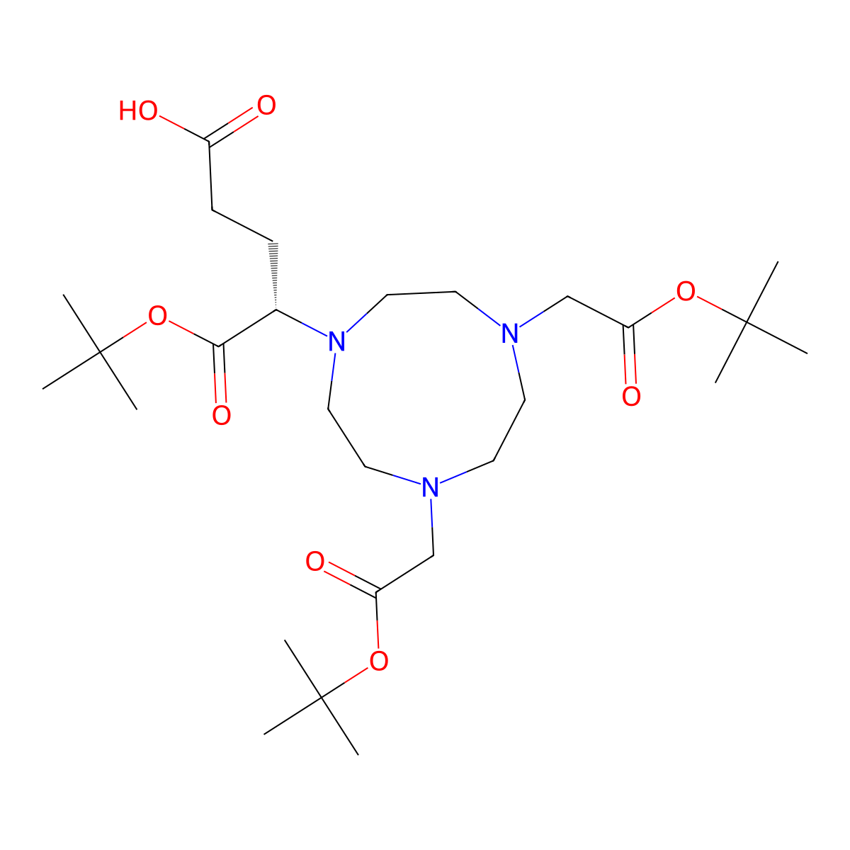 (S)-4-(4,7-Bis(2-(tert-butoxy)-2-oxoethyl)-1,4,7-triazonan-1-yl)-5-(tert-butoxy)-5-oxopentanoic acid molecular structure, CAS 438553-50-5