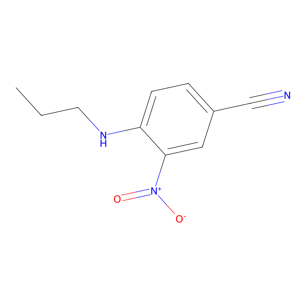 3-Nitro-4-(propylamino)benzonitrile molecular structure, CAS 438554-06-4