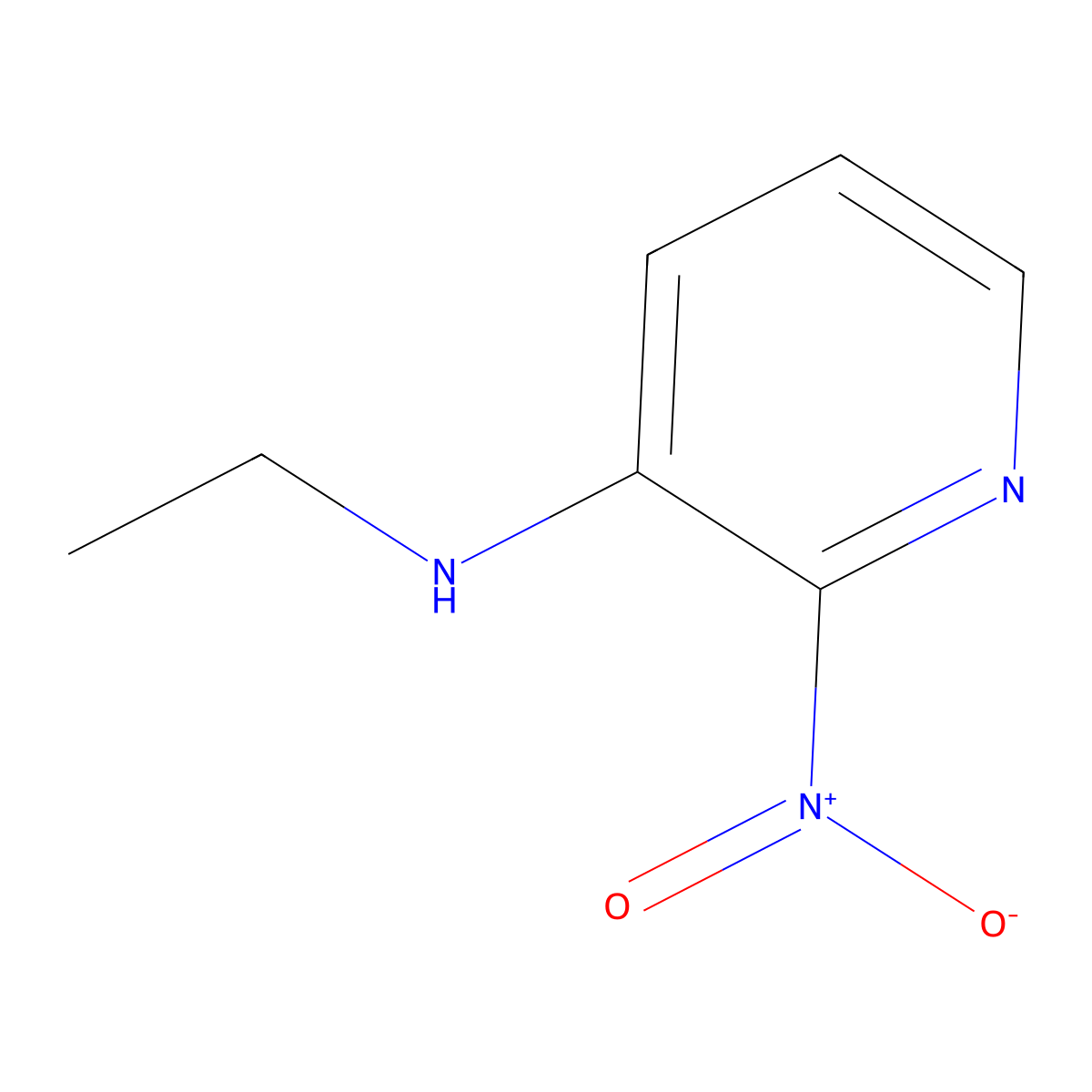 N-ethyl-2-nitropyridin-3-amine molecular structure, CAS 438554-16-6