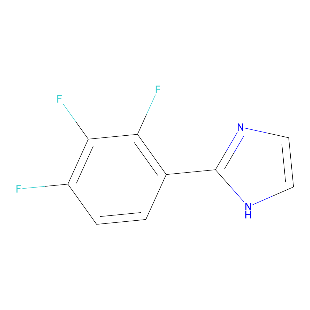 2-(2,3,4-Trifluorophenyl)-1H-imidazole molecular structure, CAS 438554-18-8
