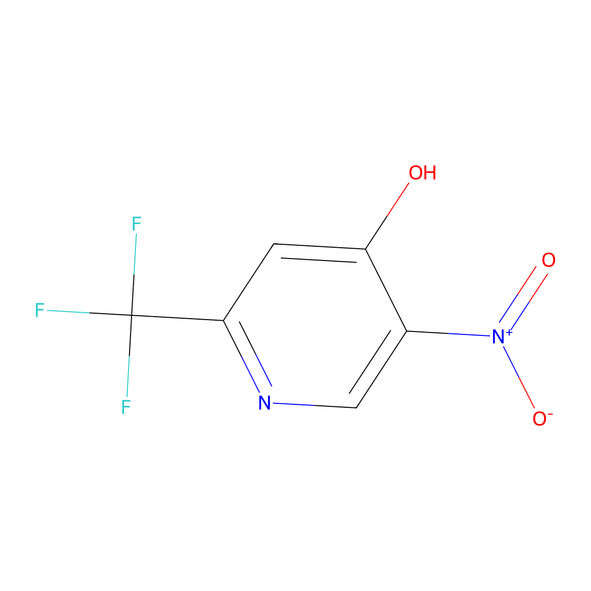 5-Nitro-2-(trifluoromethyl)pyridin-4-ol molecular structure, CAS 438554-44-0