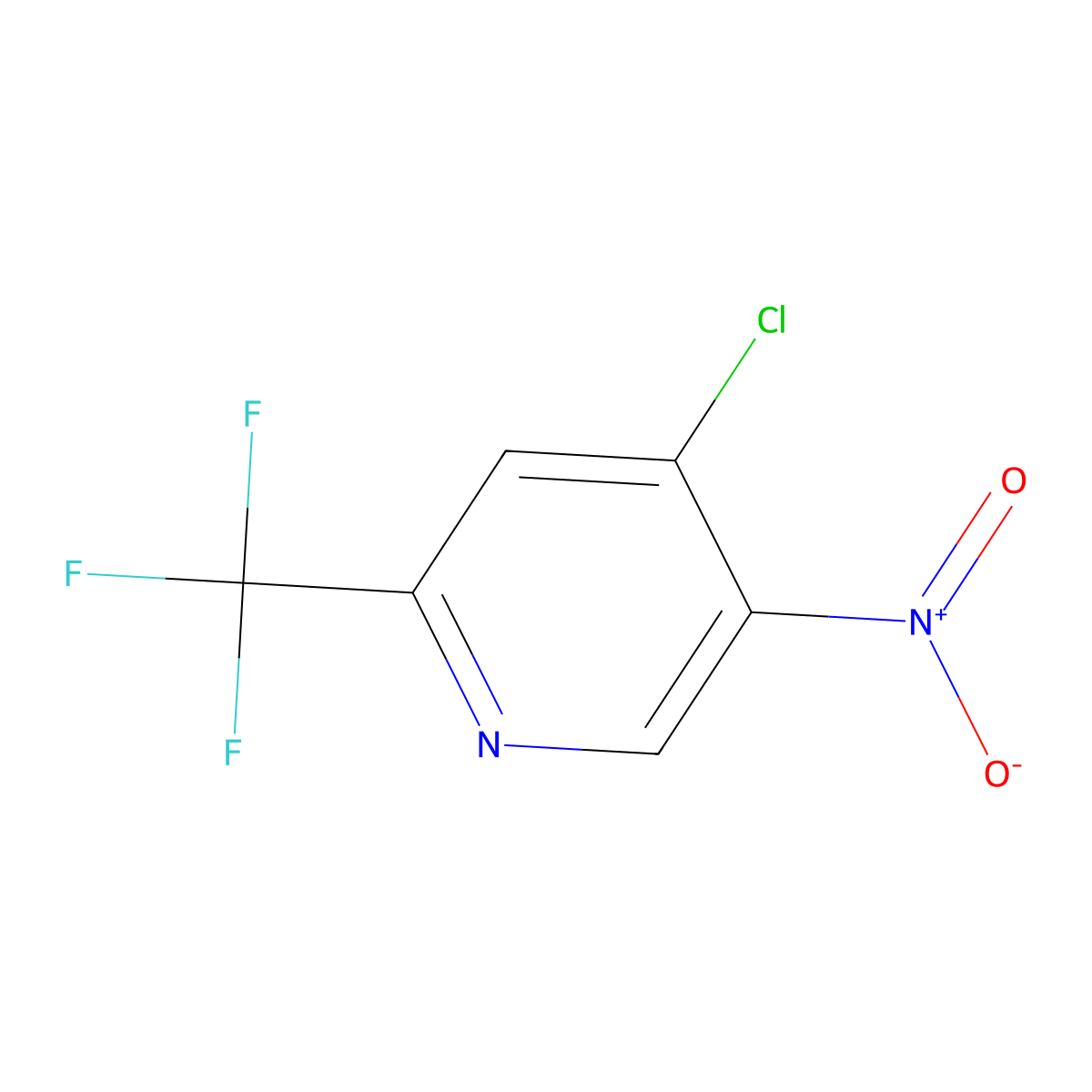 4-Chloro-5-nitro-2-(trifluoromethyl)pyridine molecular structure, CAS 438554-45-1