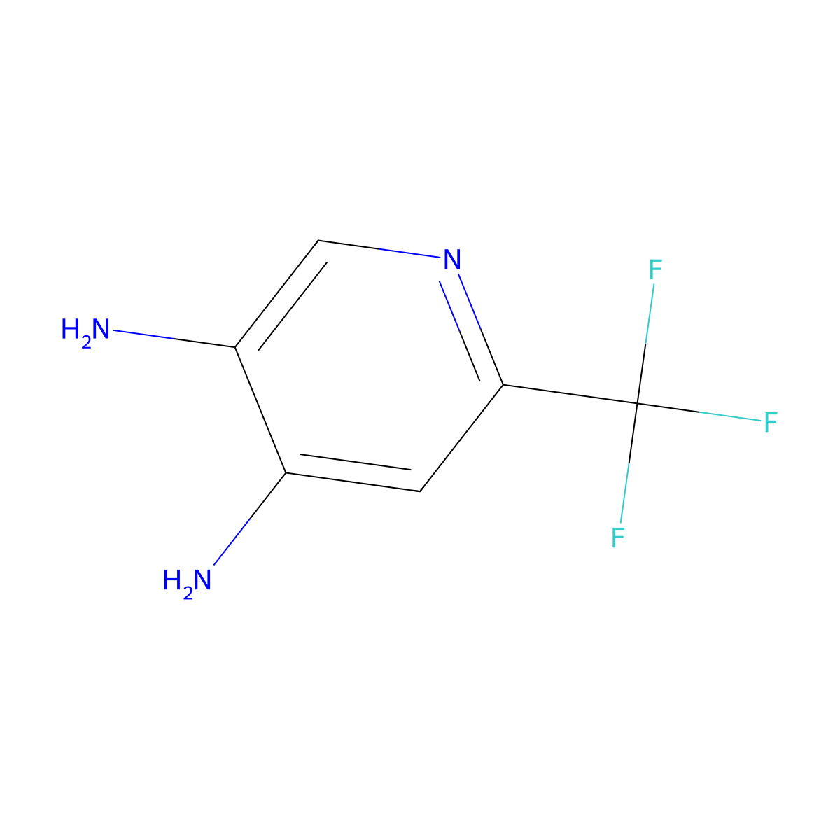 6-(Trifluoromethyl)pyridine-3,4-diamine molecular structure, CAS 438564-37-5